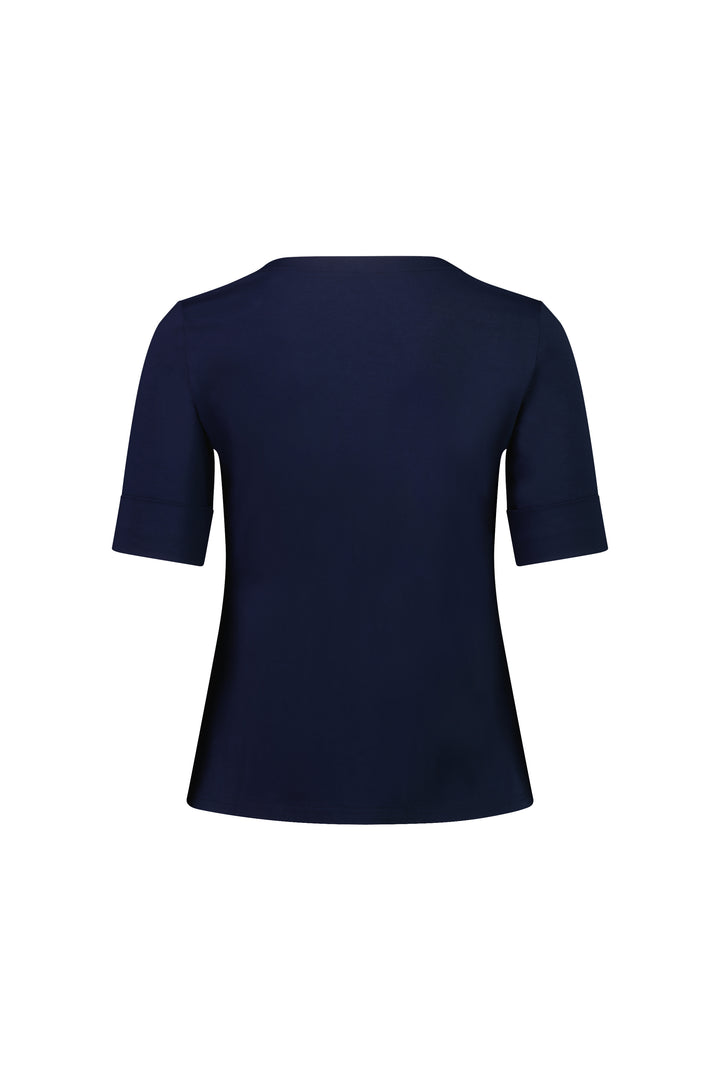 4264 Navy - V Neck Top - Vassalli