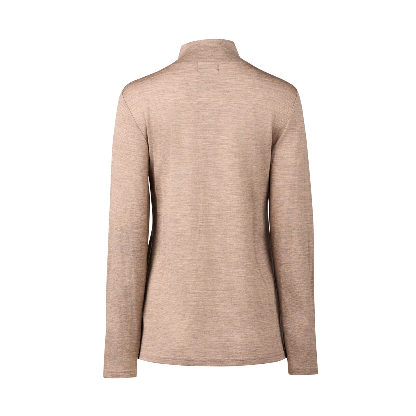 4287 Twig - 100% Merino Basic Long Sleeve Polo Neck Top - Vassalli