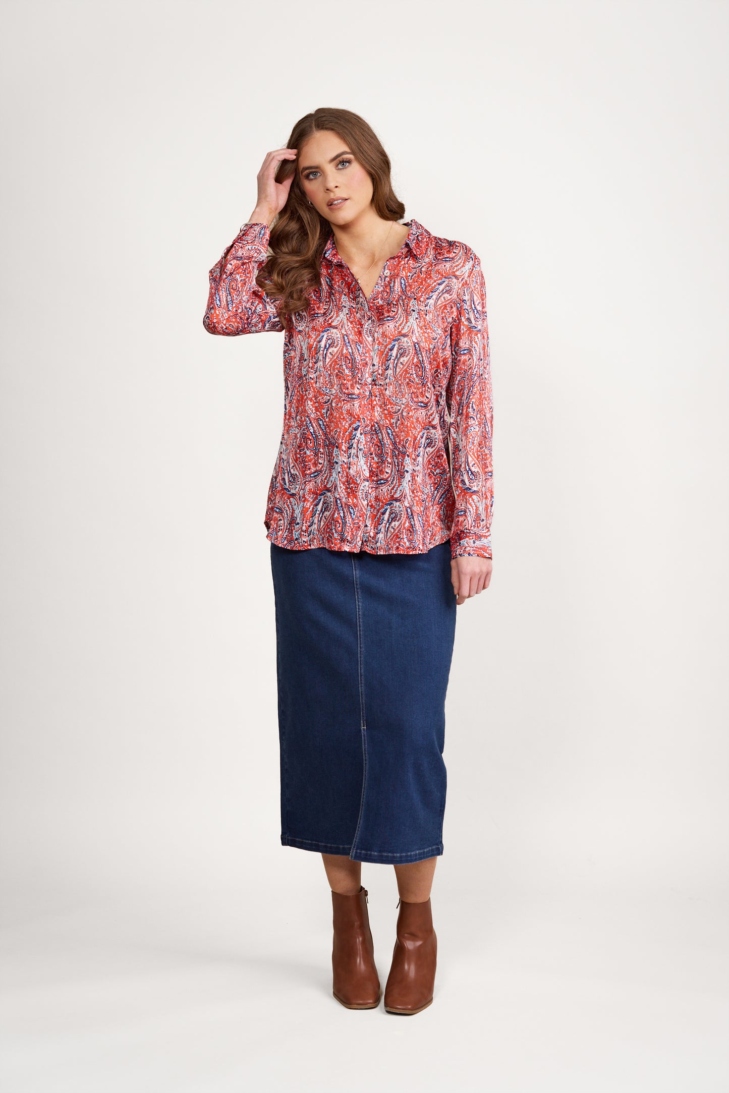 4308 Blaze - Long Sleeve Shirt with Button Placket Back - Vassalli