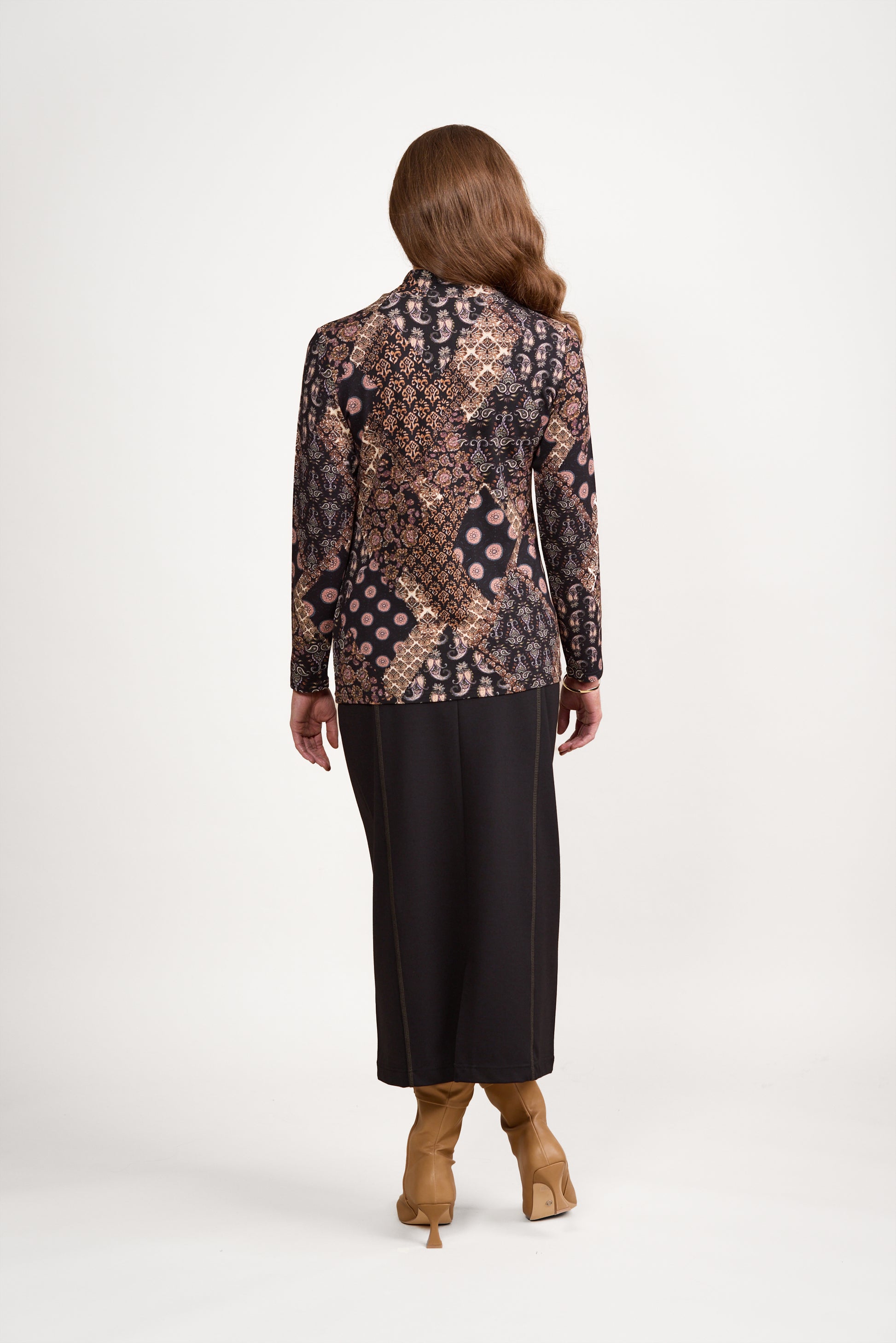 4344 Rhapsody - Long Sleeve Top with High Neck - Vassalli