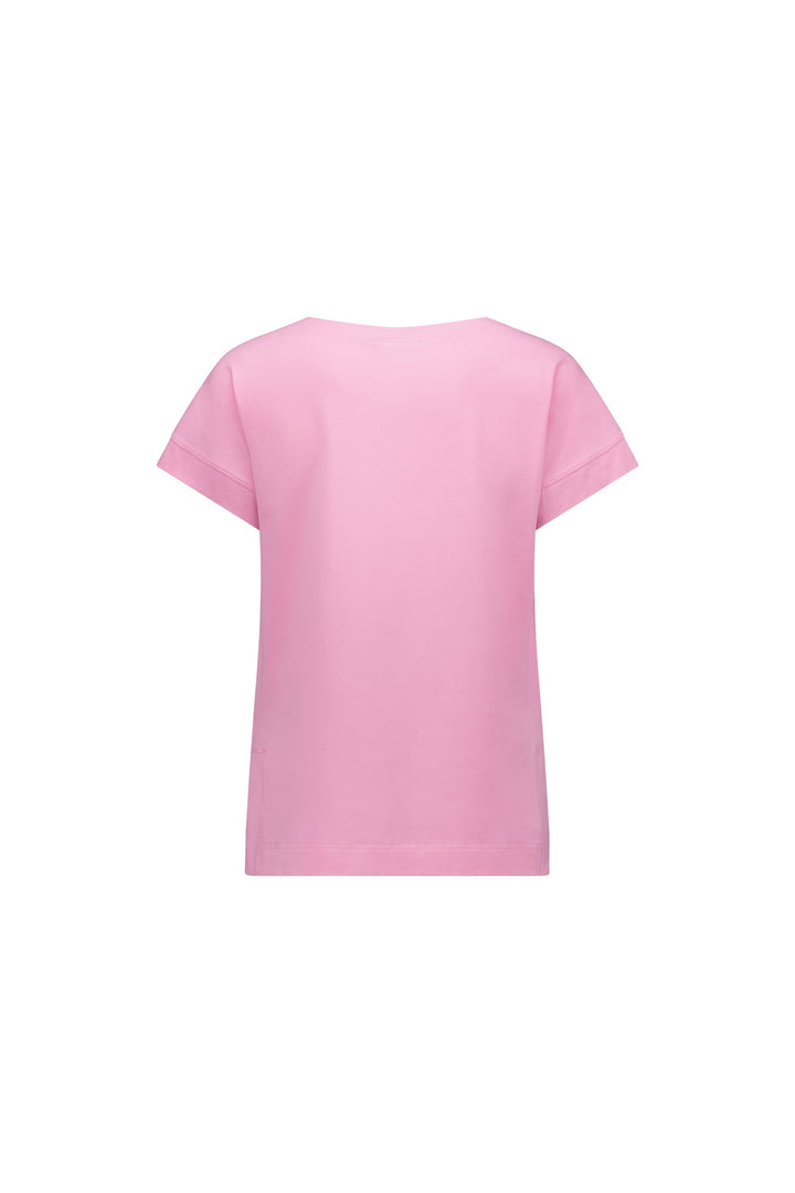 4363 Flamingo - Drop Sleeve Top with Stepped Hem - Vassalli