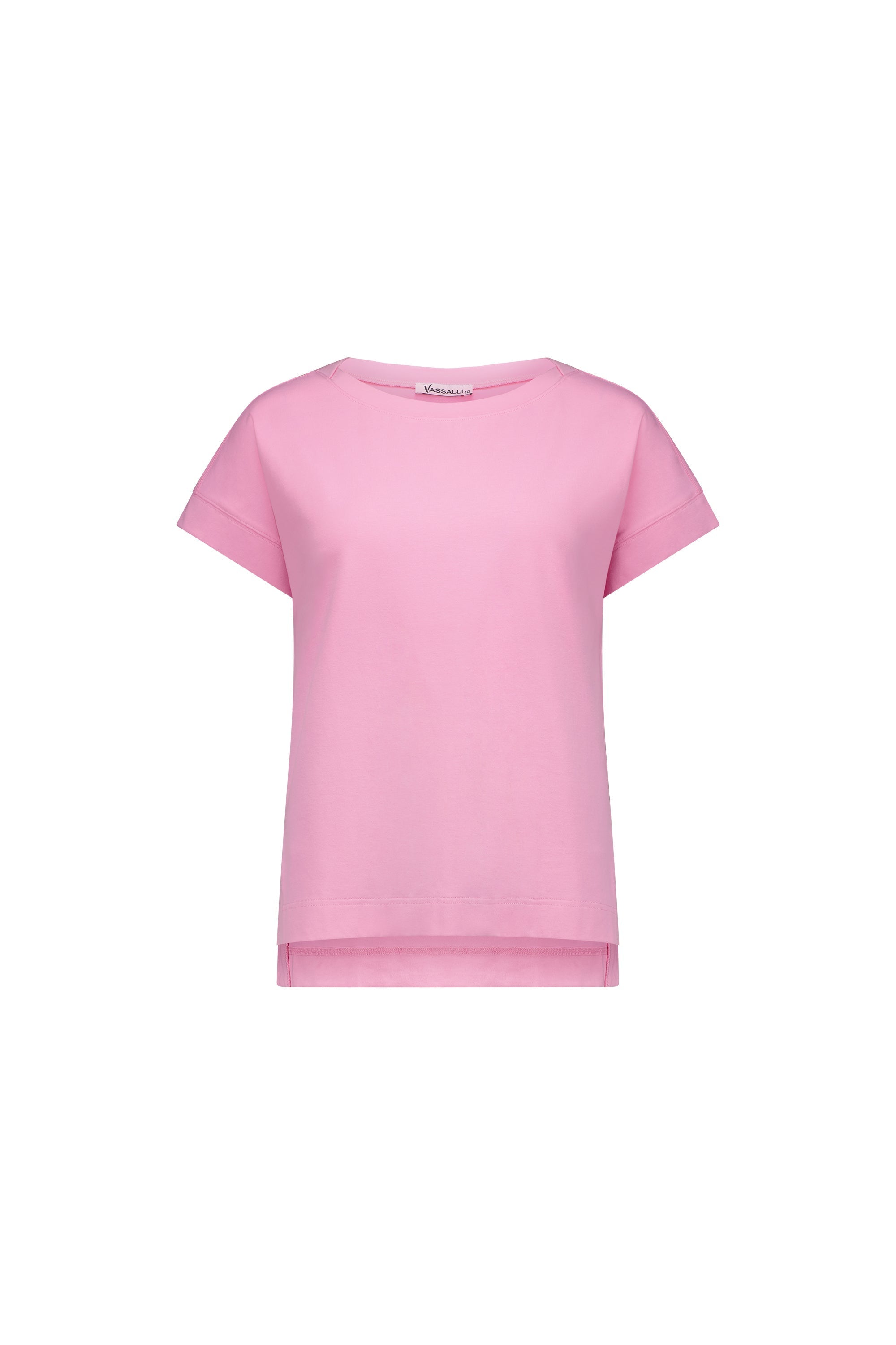 4363 Flamingo - Drop Sleeve Top with Stepped Hem - Vassalli