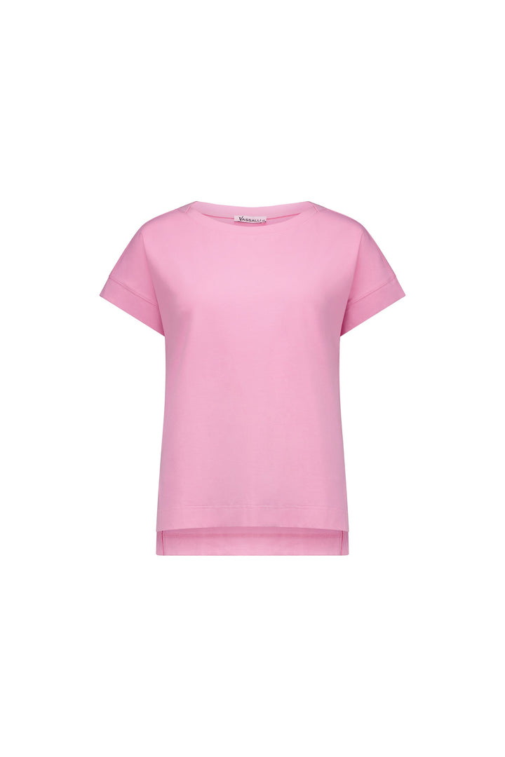 4363 Flamingo - Drop Sleeve Top with Stepped Hem - Vassalli