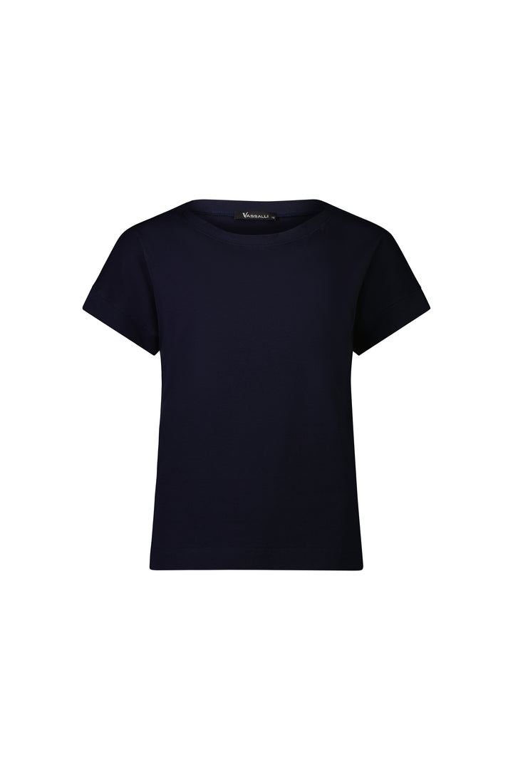 4363 Ink - Drop Sleeve Top with Stepped Hem - Vassalli