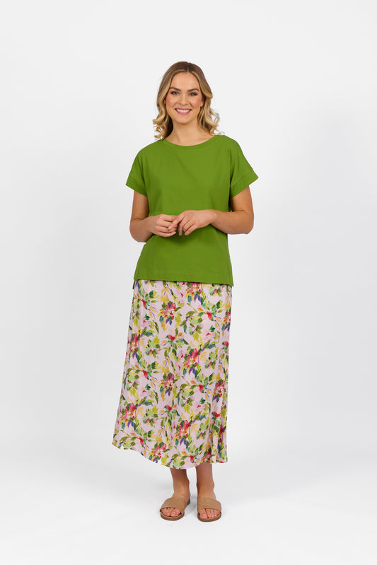 4363 Pear - Drop Sleeve Top with Stepped Hem - Vassalli