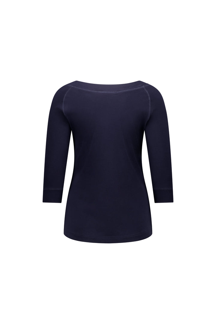 4381 Ink - Boat Neck 3/4 Sleeve Top - Vassalli