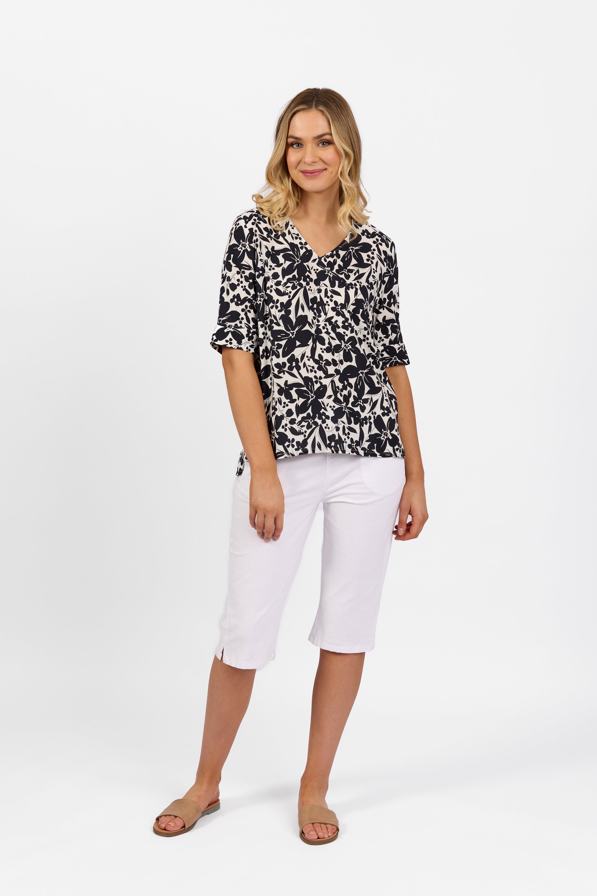 4423 V-Neck Top - Coco - Vassalli