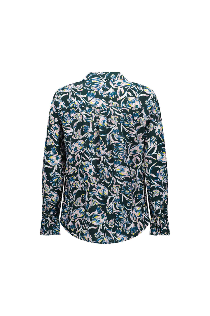 4438 Valentina - Printed Long Sleeve Cuff Detail Shirt - Vassalli