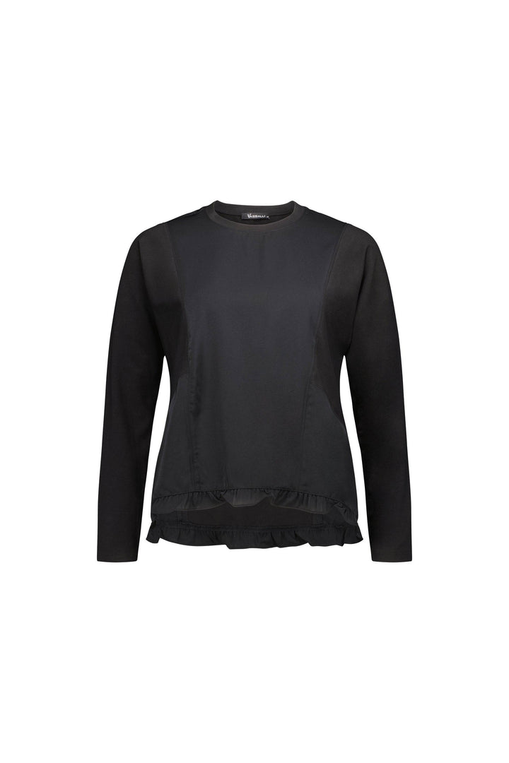 4439 Long Sleeve Top - Black - Vassalli