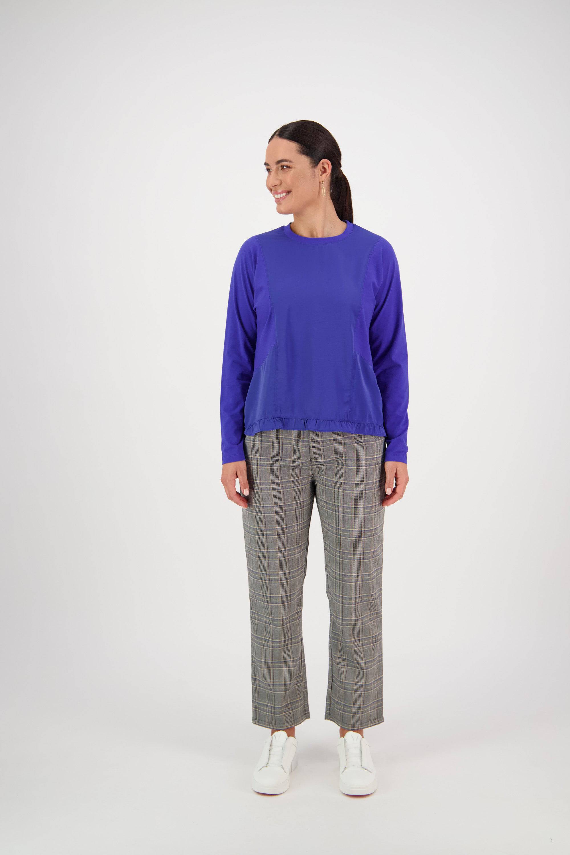 4439 Long Sleeve Top - Royal Blue - Vassalli