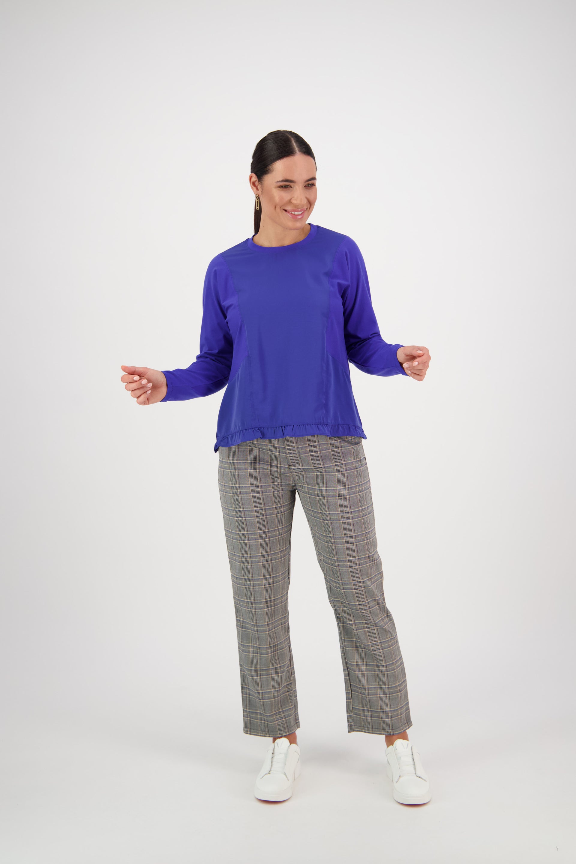 4439 Long Sleeve Top - Royal Blue - Vassalli