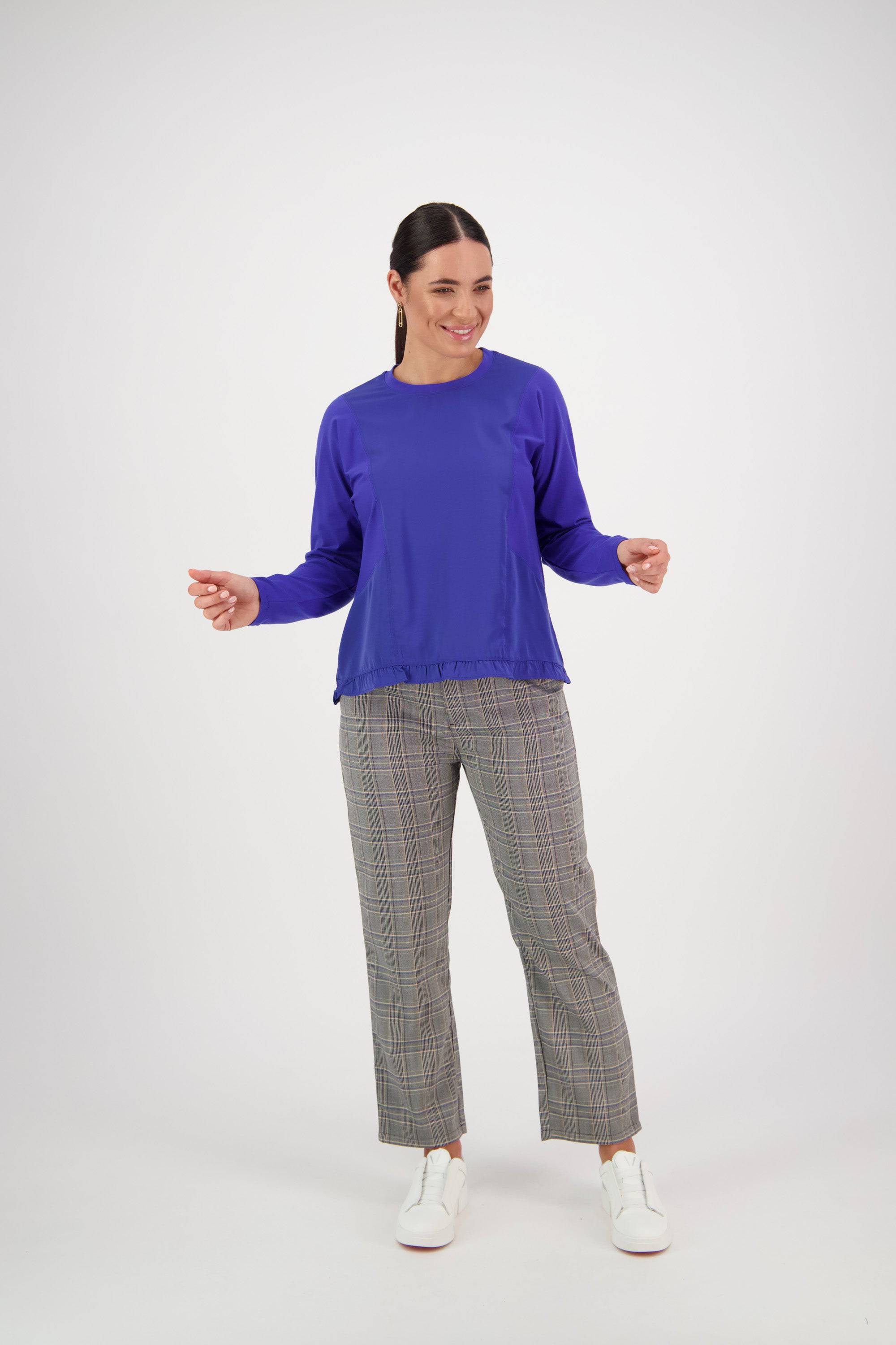 4439 Long Sleeve Top - Royal Blue - Vassalli