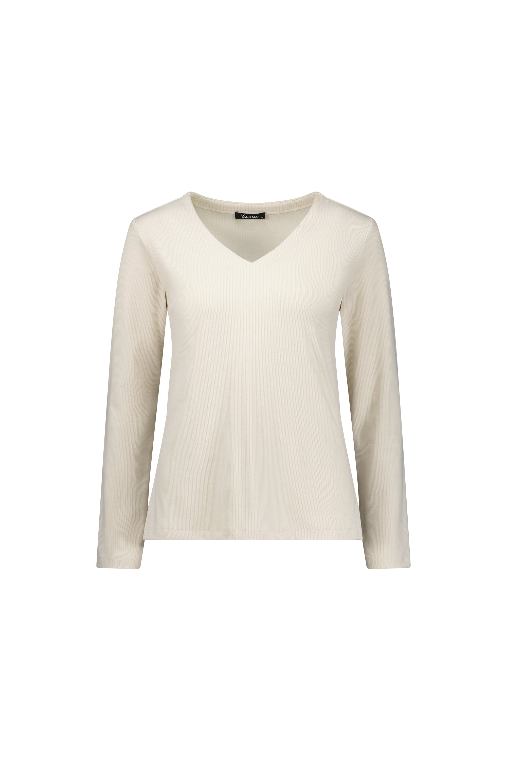 4444 Pearl - V Neck Long Sleeve Top - Vassalli