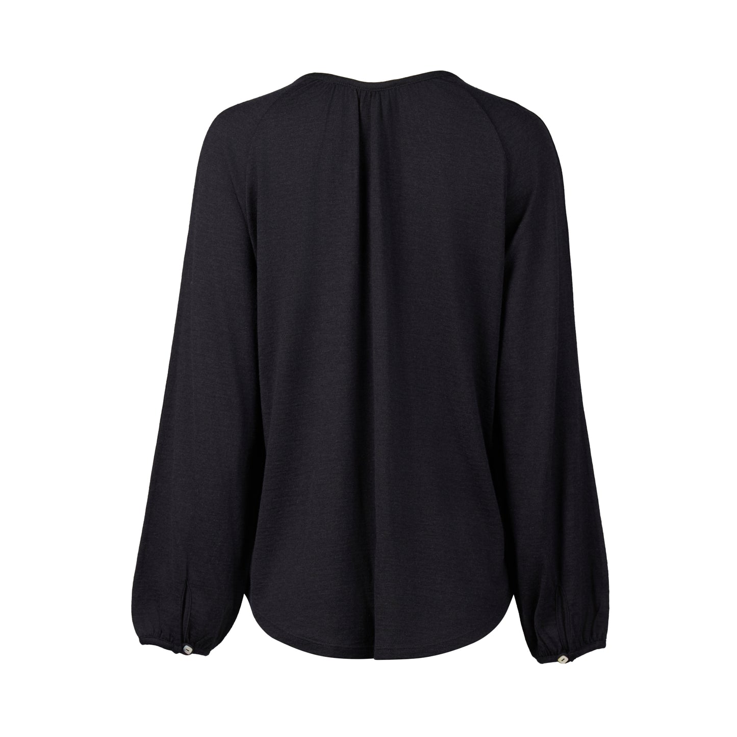 4466 Midnight - 100% Merino Round Neck Top with Front Keyhole - Vassalli