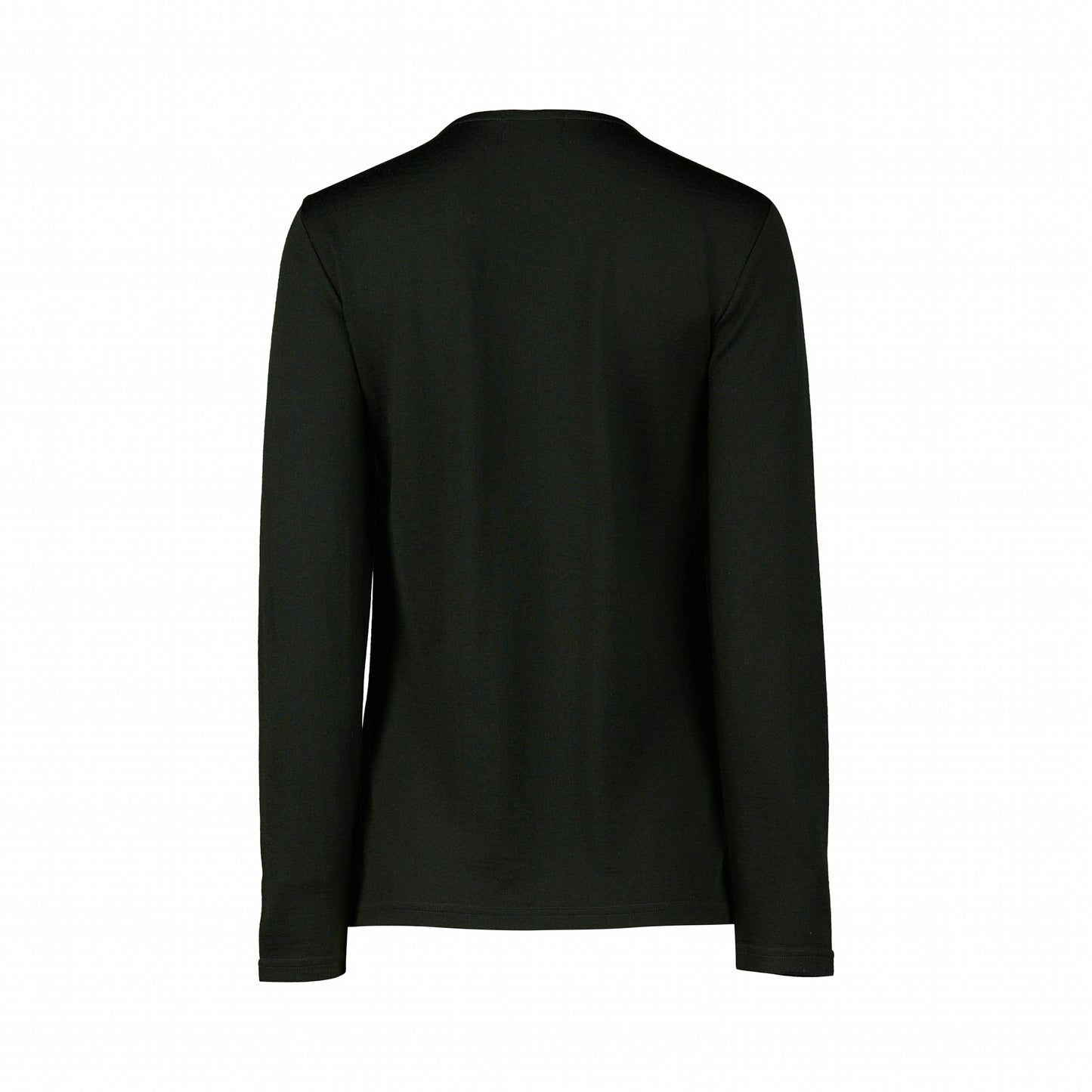 4467 Forest - 100% Merino Basic Long Sleeve Crew Neck Top - Vassalli