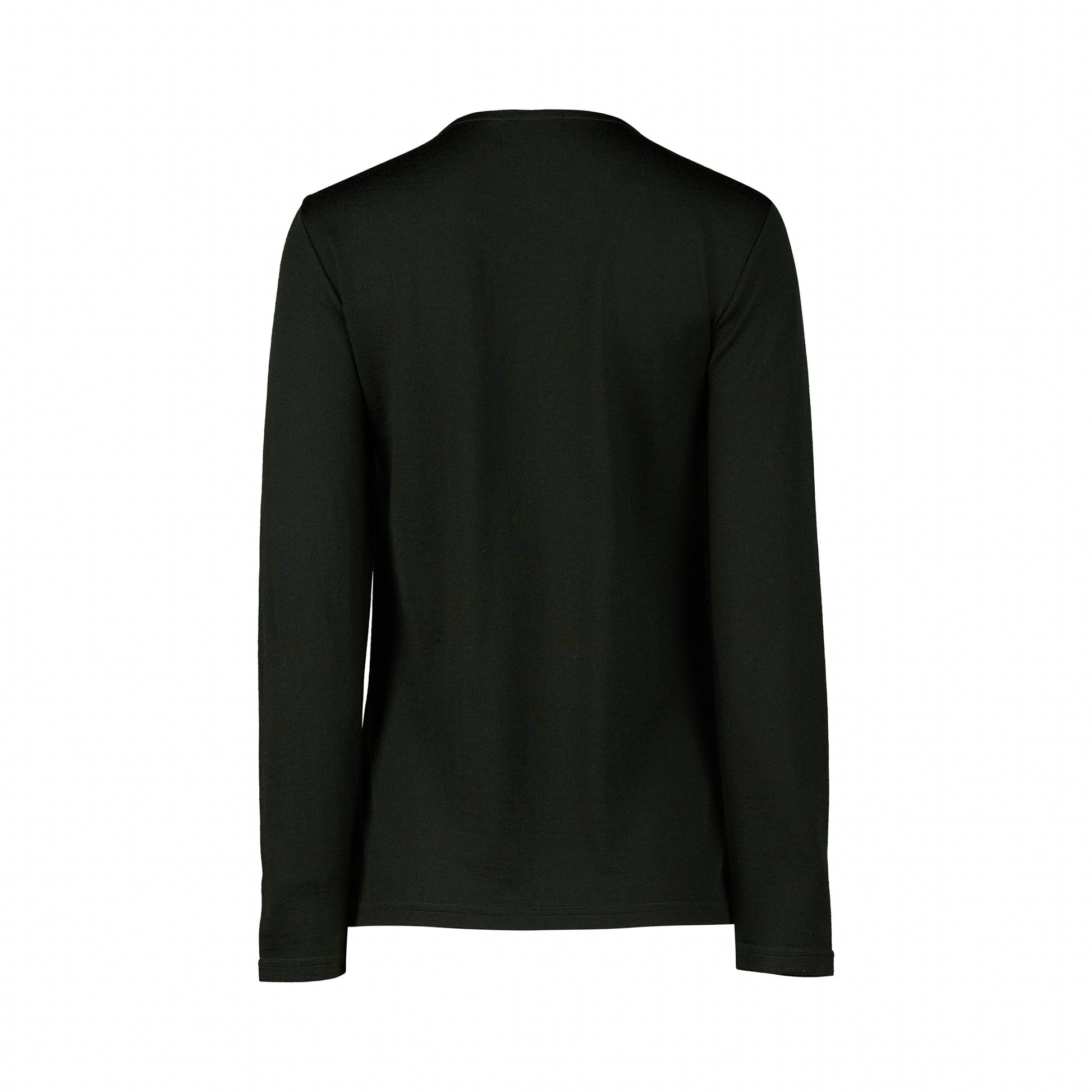 4467 Forest - 100% Merino Basic Long Sleeve Crew Neck Top - Vassalli