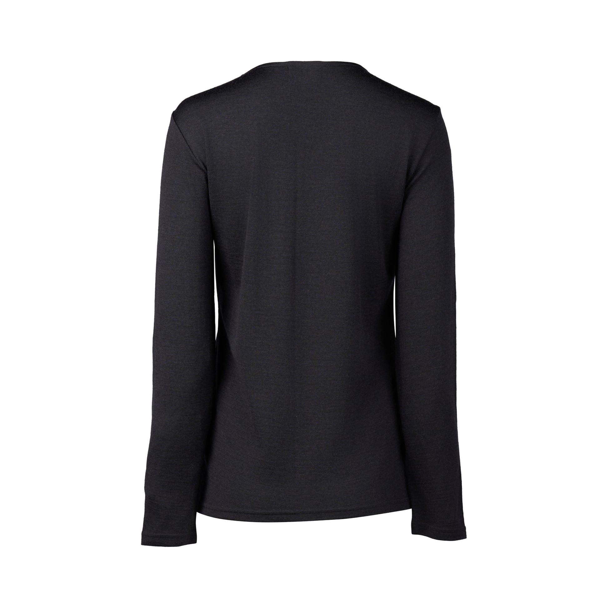 4467 Midnight - 100% Merino Basic Long Sleeve Crew Neck Top - Vassalli