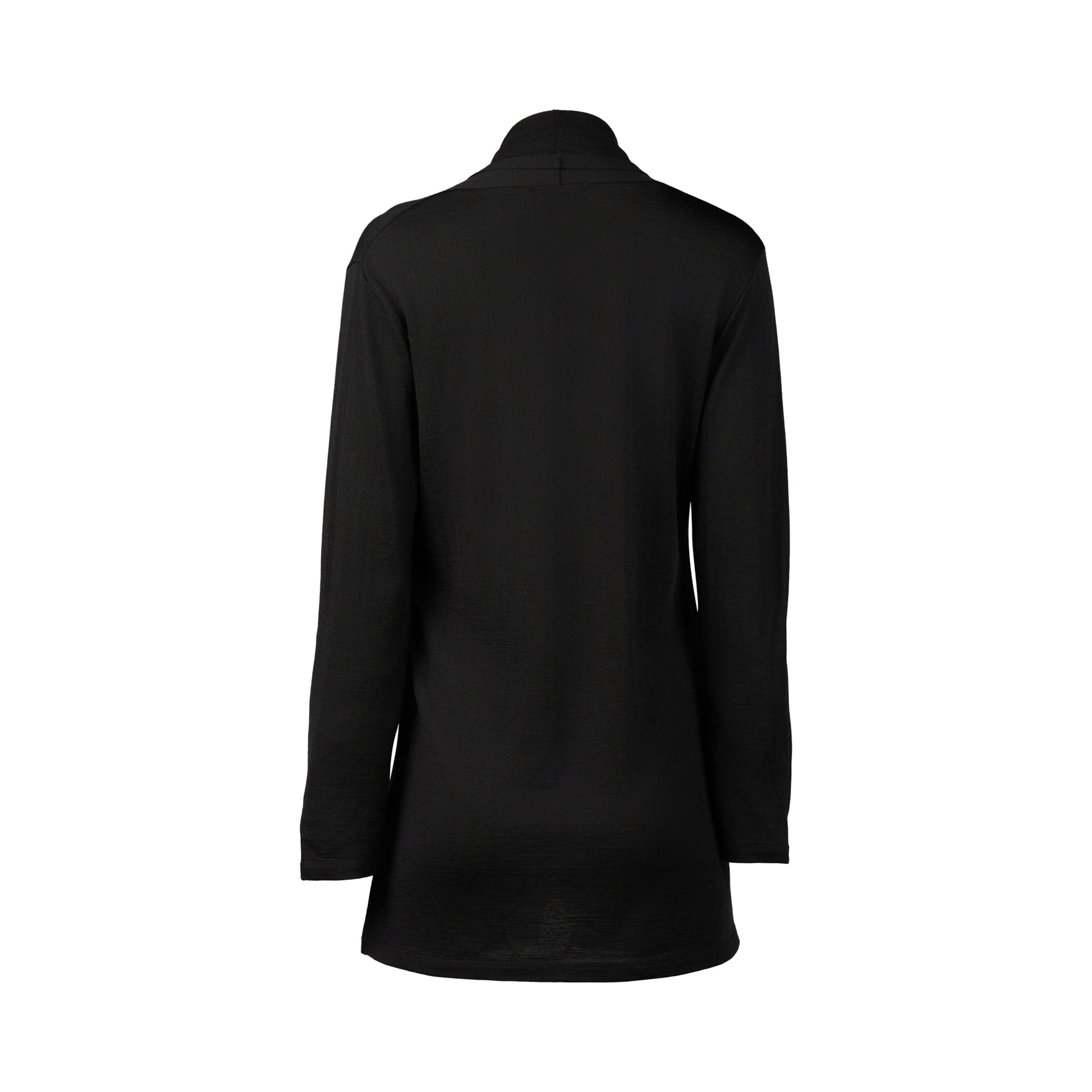 4469 Black - 100% Merino Relaxed Cardi - Vassalli