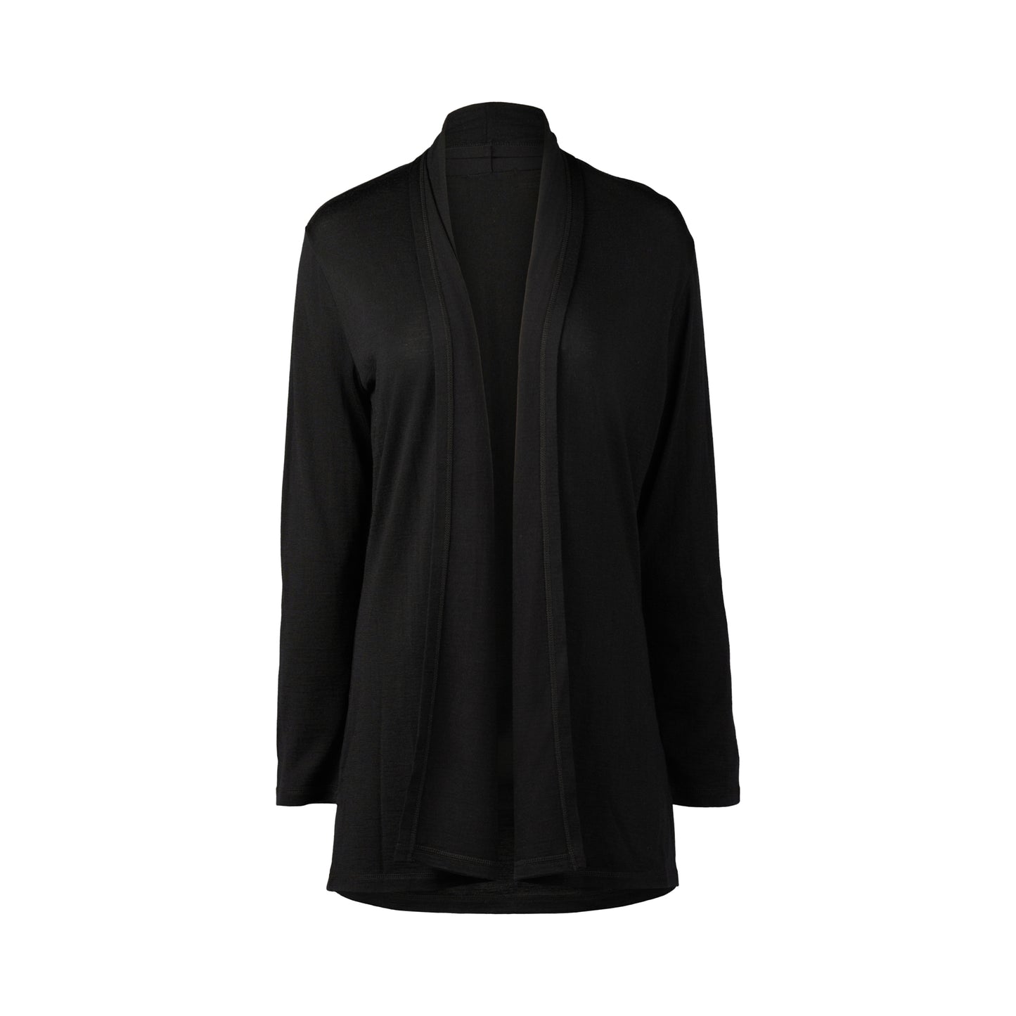 4469 Black - 100% Merino Relaxed Cardi - Vassalli