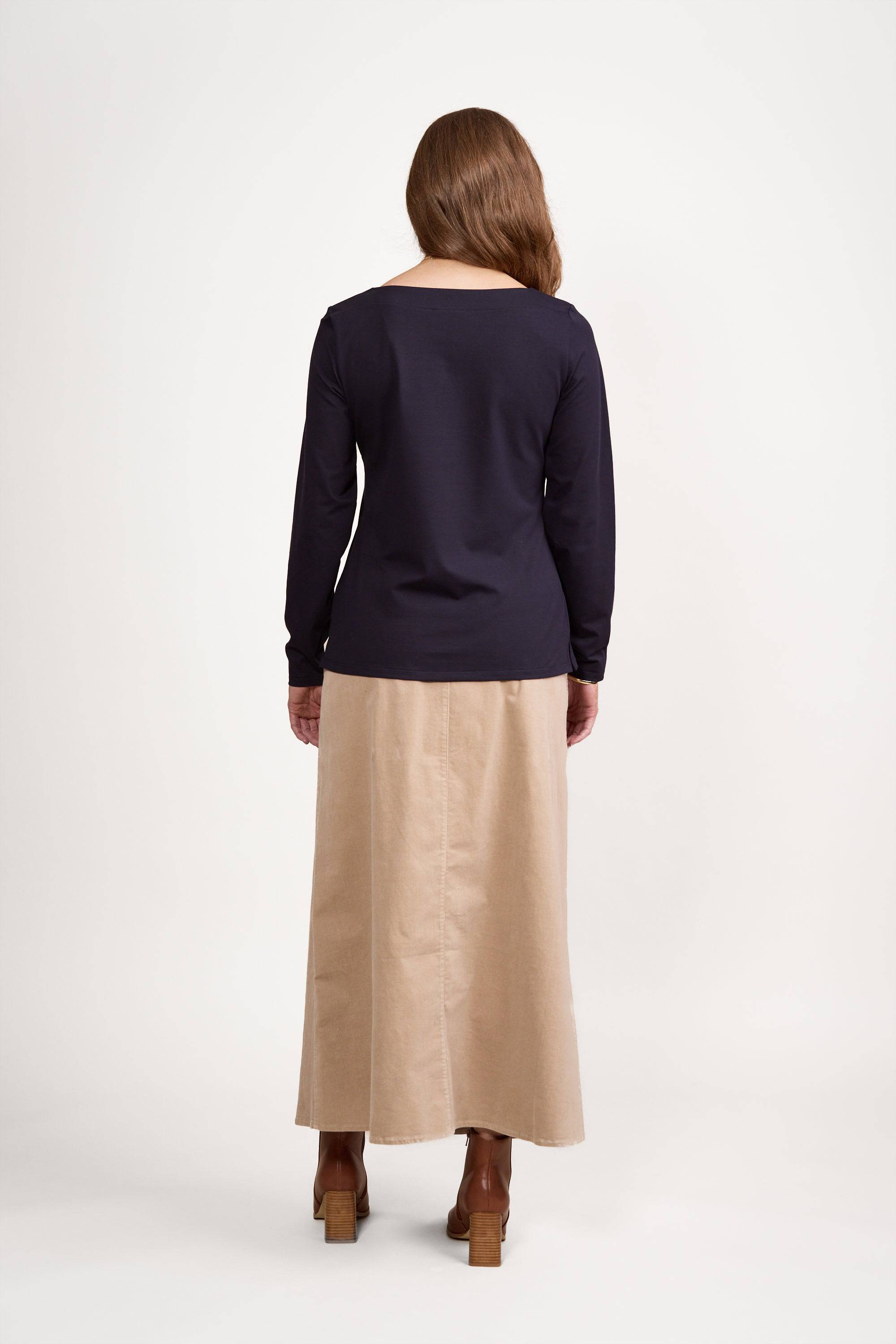 4472 Boat Neck Top - Ink - Vassalli