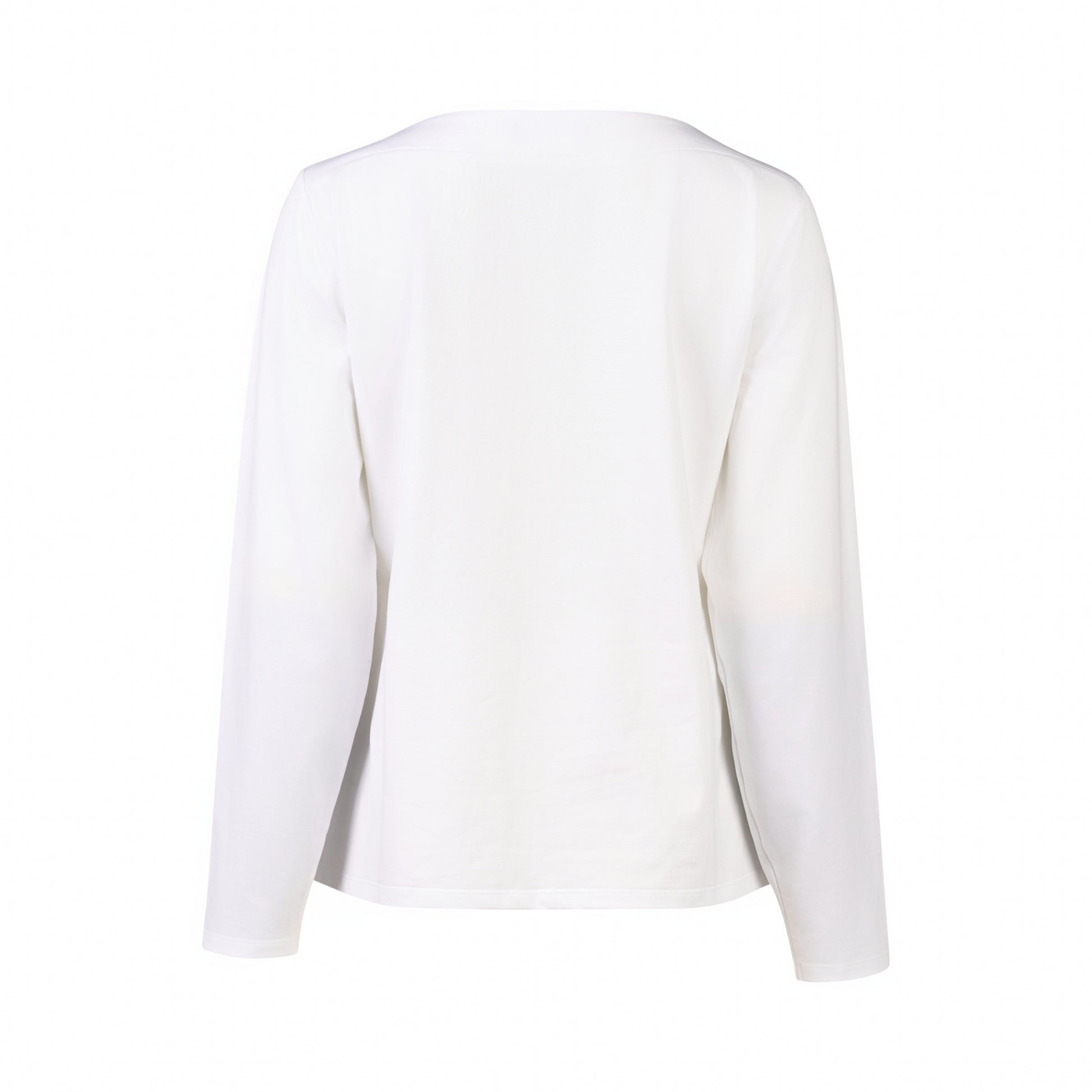 4472 White - Boat Neck Long Sleeve Top - Vassalli