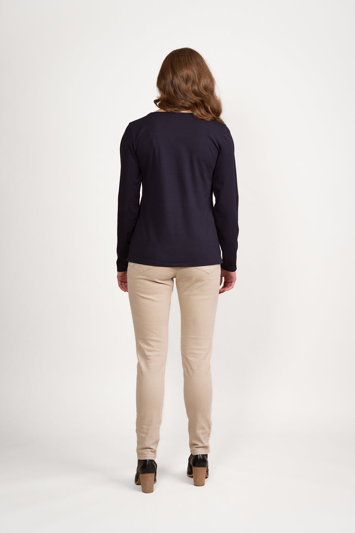 4473 V-Neck Top - Ink - Vassalli
