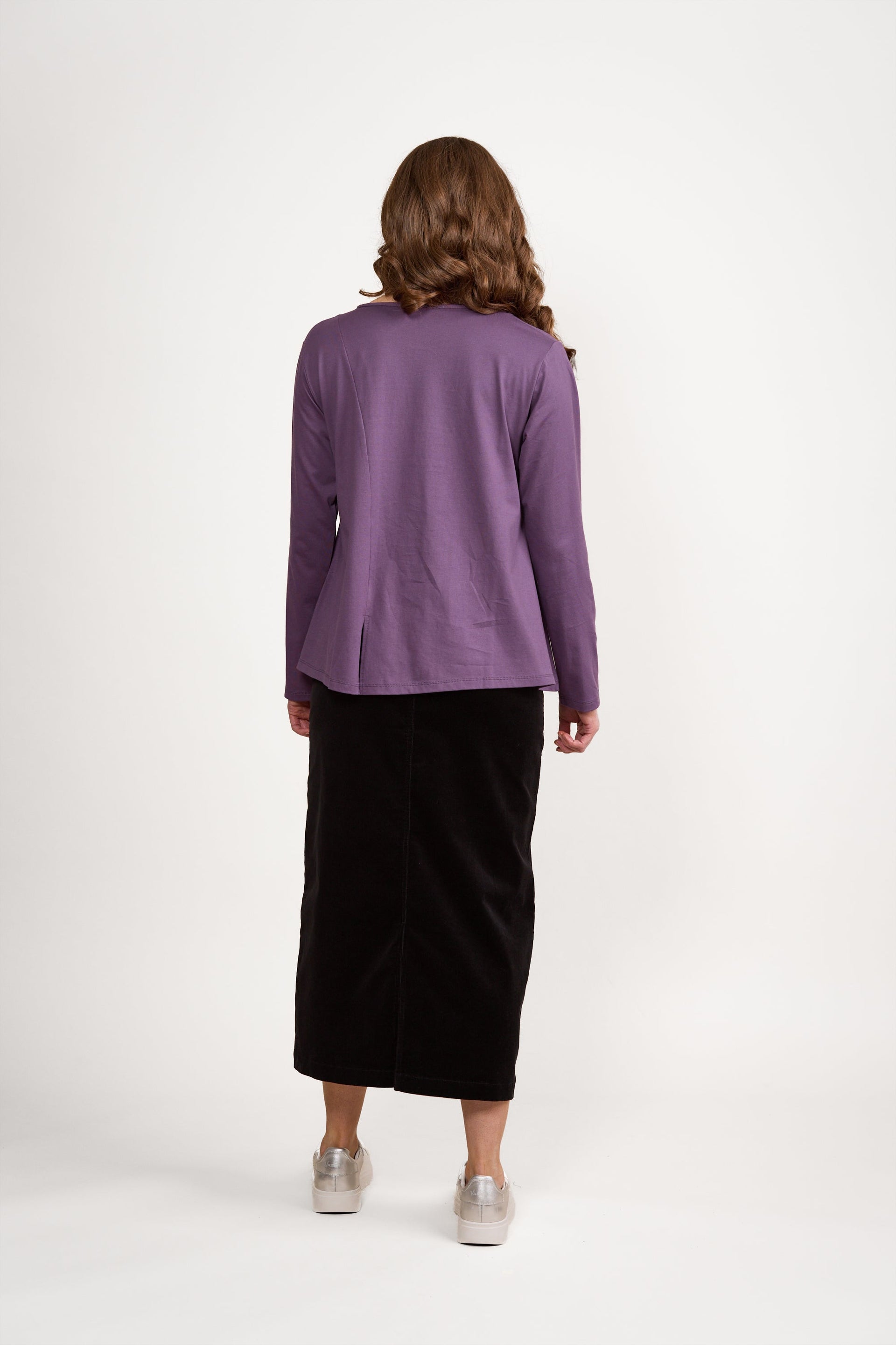 4477 Grape - Swing Top with Off Centre Split Detail - Vassalli