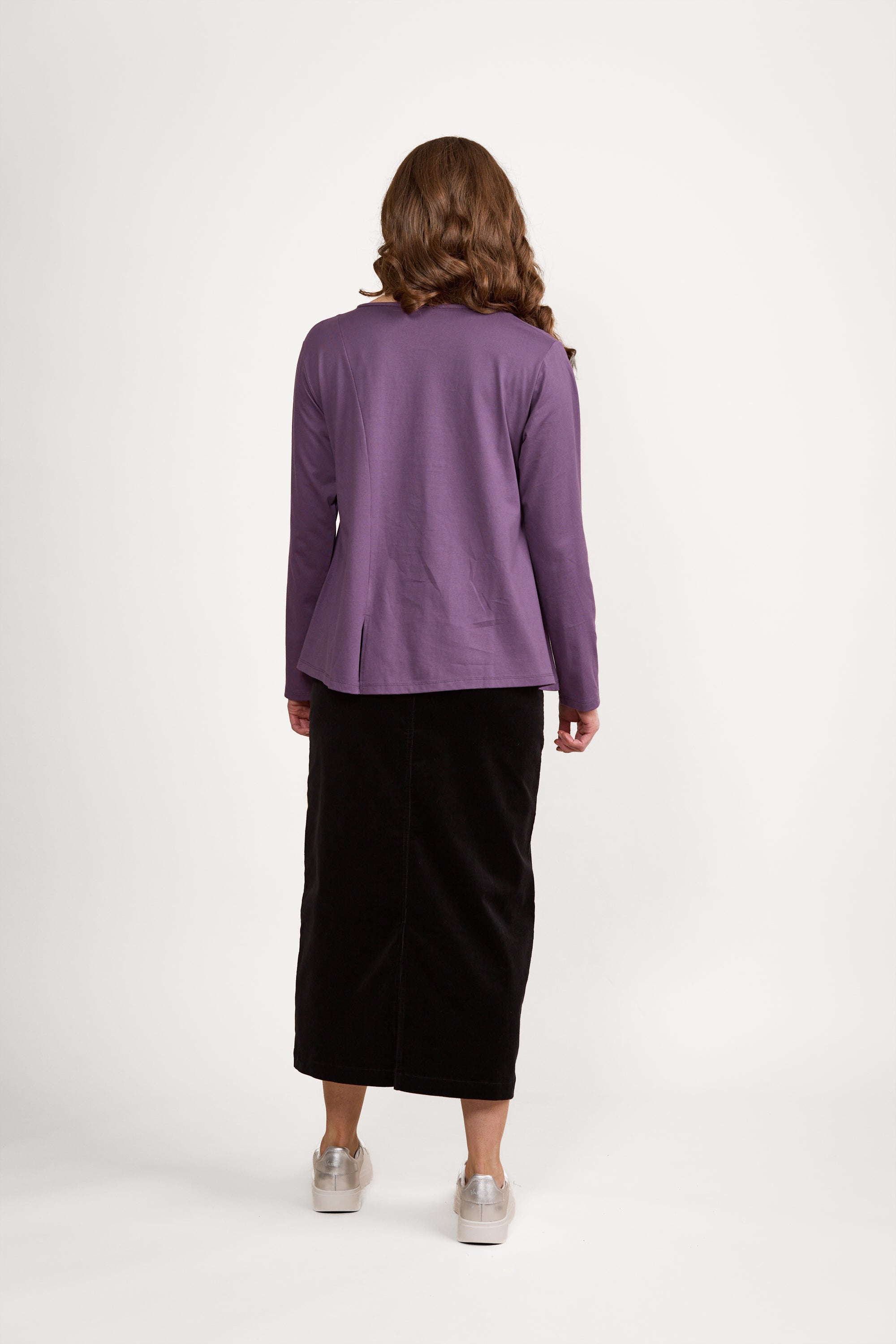 4477 Grape - Swing Top with Off Centre Split Detail - Vassalli