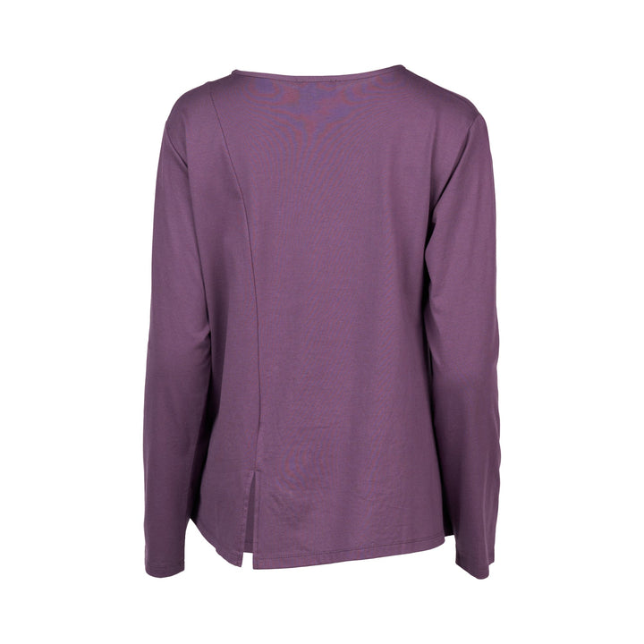 4477 Grape - Swing Top with Off Centre Split Detail - Vassalli