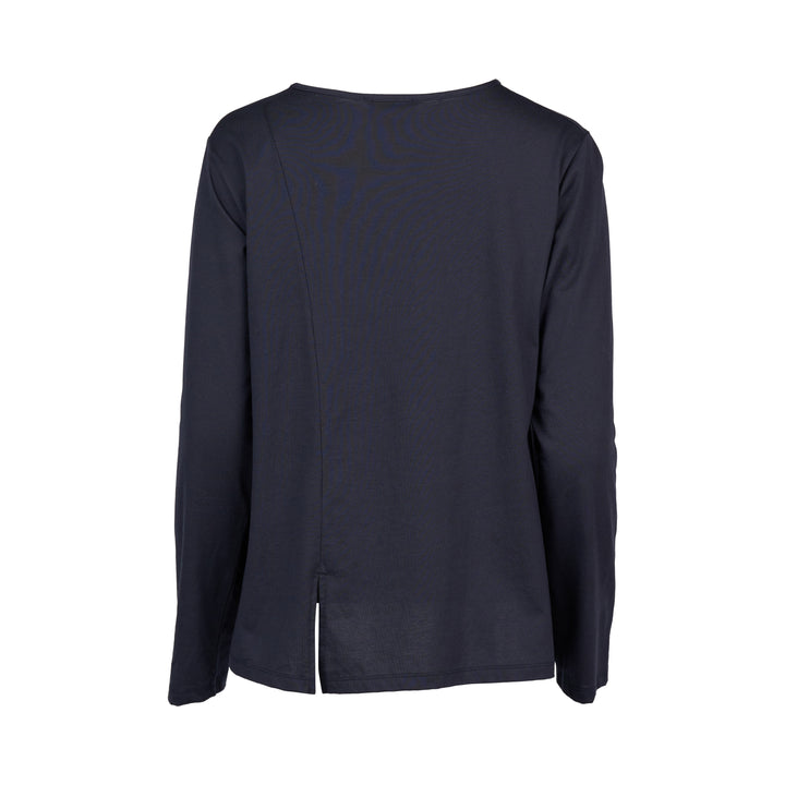 4477 Ink - Swing Top with Off Centre Split Detail - Vassalli