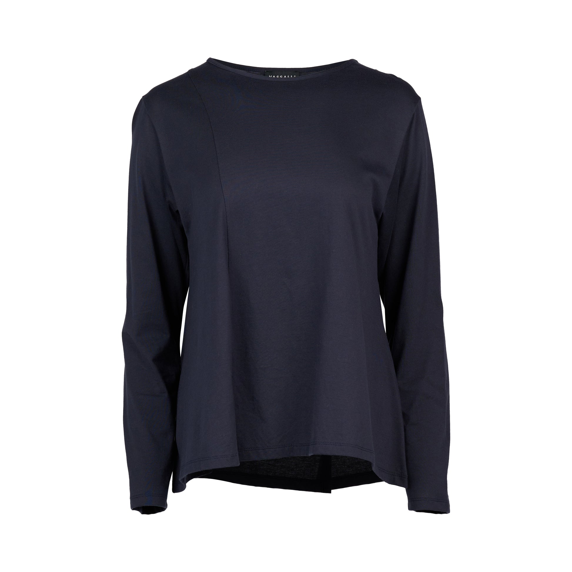 4477 Ink - Swing Top with Off Centre Split Detail - Vassalli
