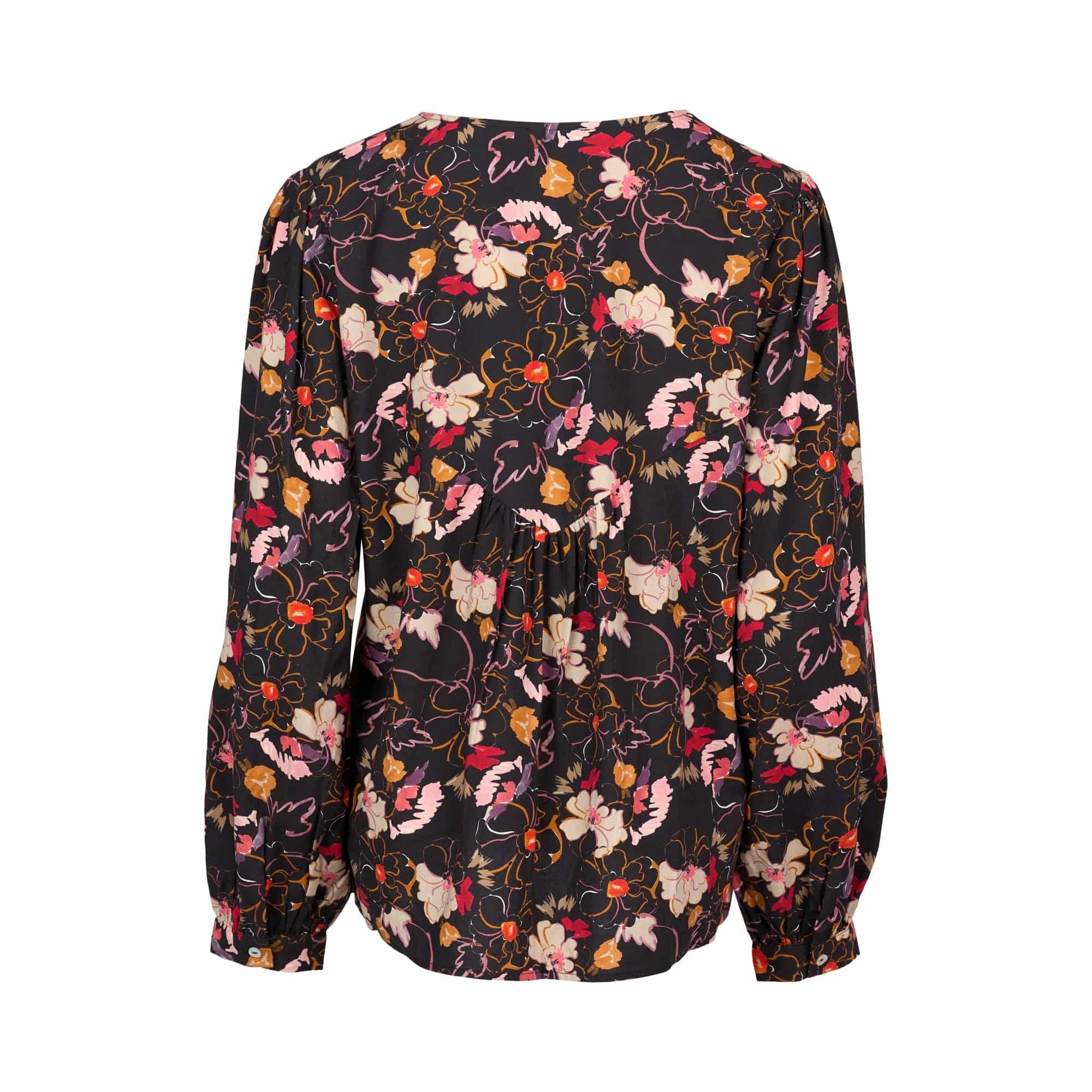 4479P Aston - V Neck Top with Gathered Back Seam - Vassalli