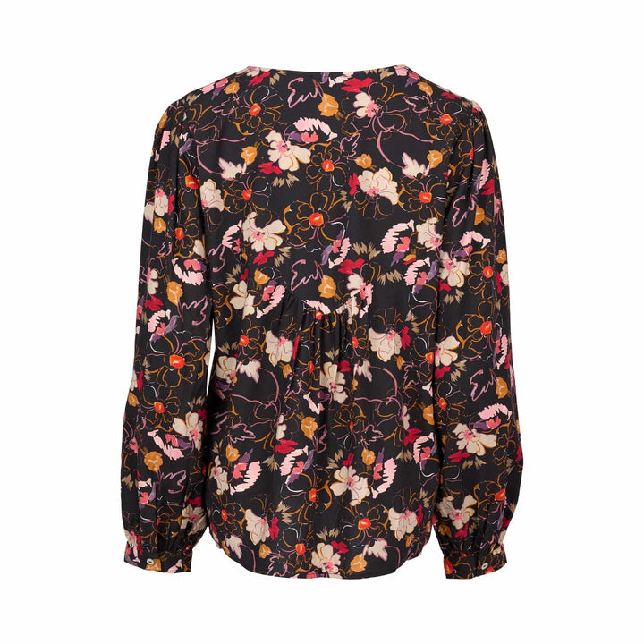 4479P Aston - V Neck Top with Gathered Back Seam - Vassalli