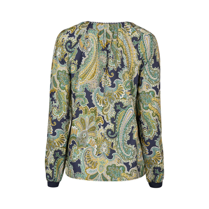 4480 Liberty - Long Sleeve Front Keyhole Neck Top with Rib Cuff - Vassalli