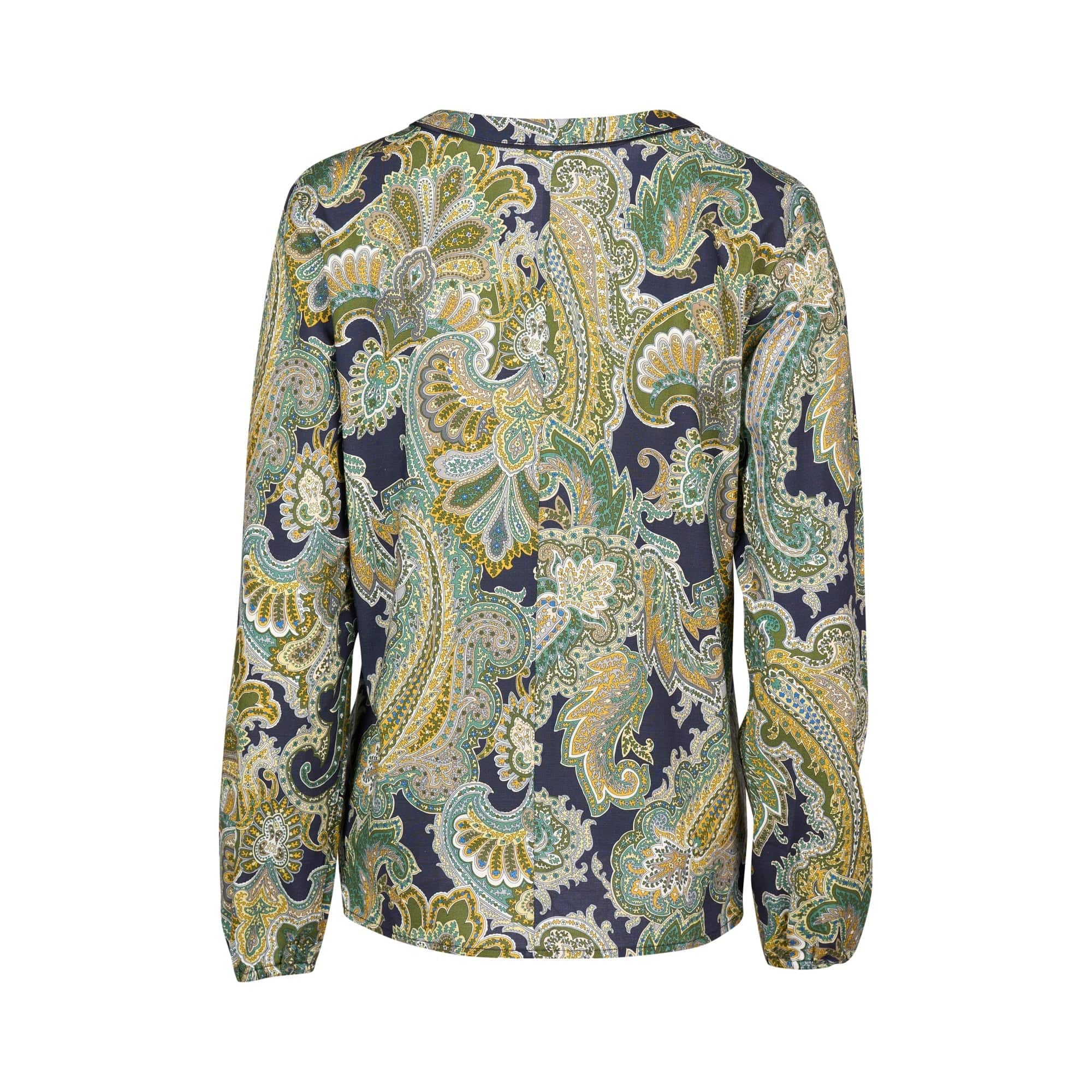 4481 Liberty - V Neck Long Sleeve Top with Front Piping Detail - Vassalli