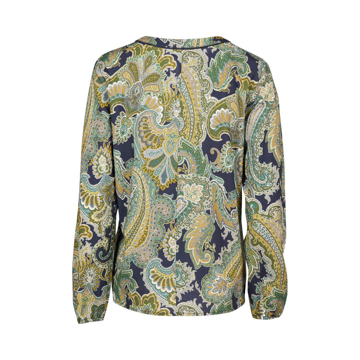 4481 Liberty - V Neck Long Sleeve Top with Front Piping Detail - Vassalli