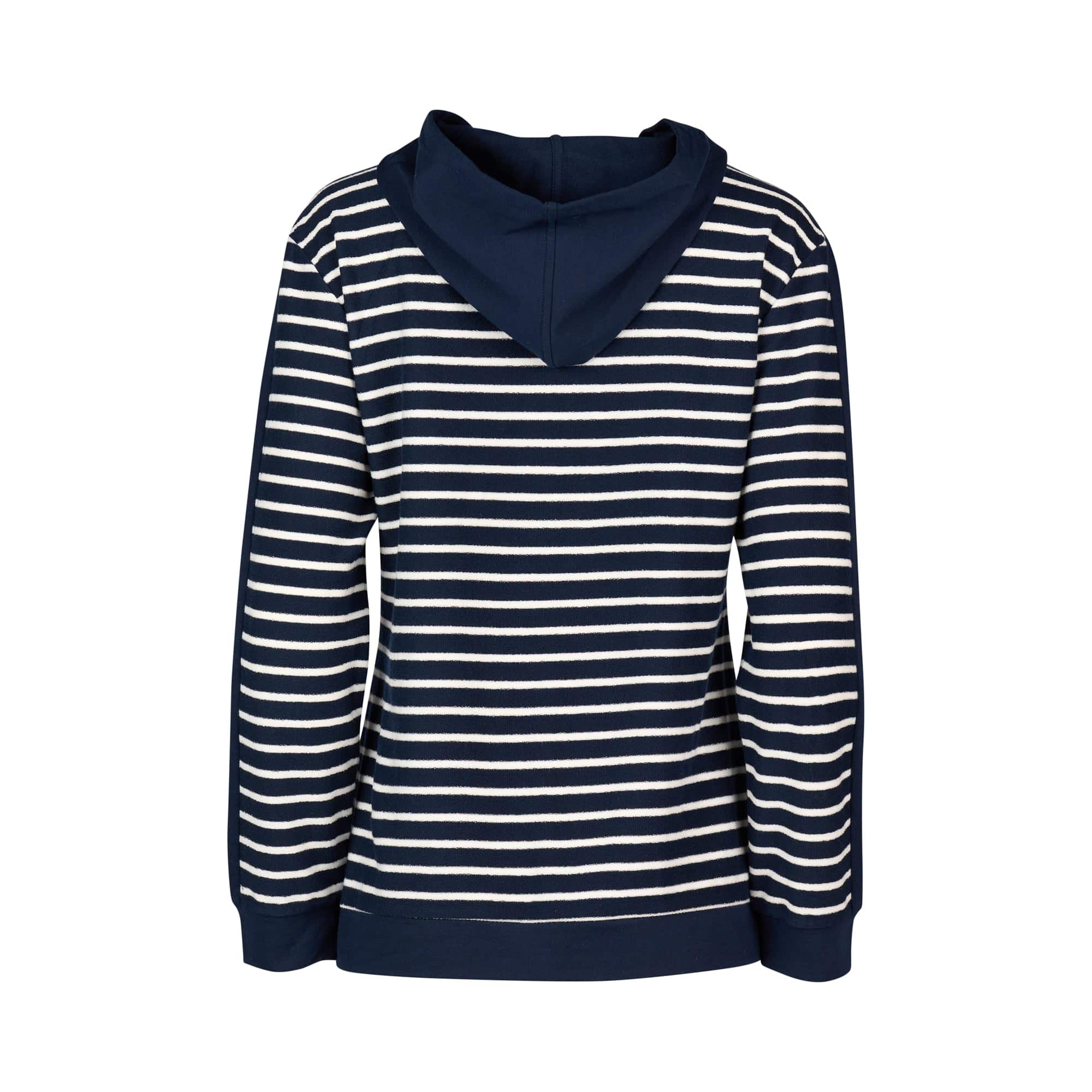 4482 Foil Stripe - Long Sleeve Hoodie with Sleeve Panel Trim and Heart Emb - Vassalli