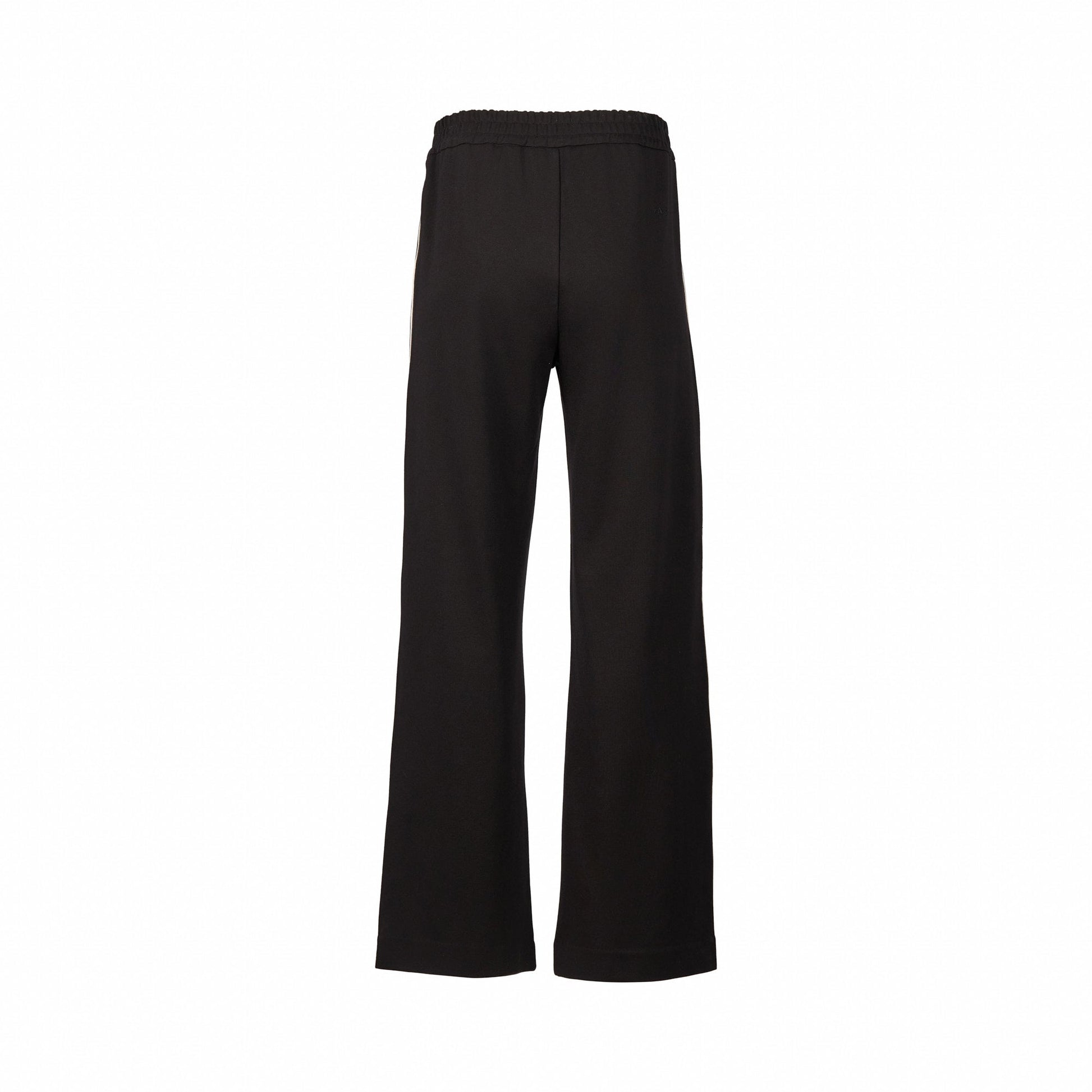 5006 Black 2.0 - Wide Leg Full Length Pull-On with Side Stripe Detail - Vassalli