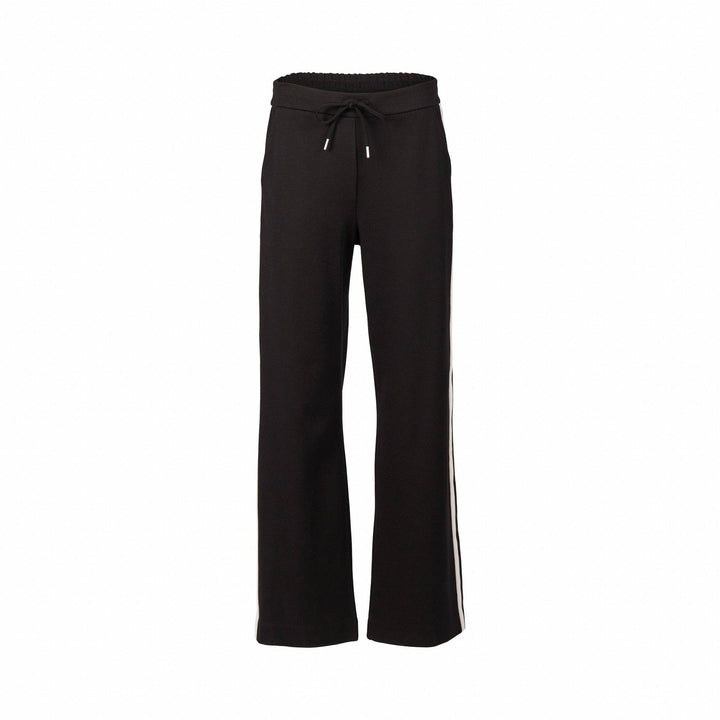 5006 Black 2.0 - Wide Leg Full Length Pull-On with Side Stripe Detail - Vassalli