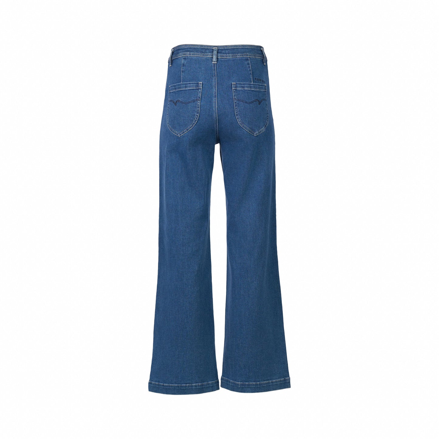 5015 Blue Wash - Wide Leg Full Length Jean - Vassalli