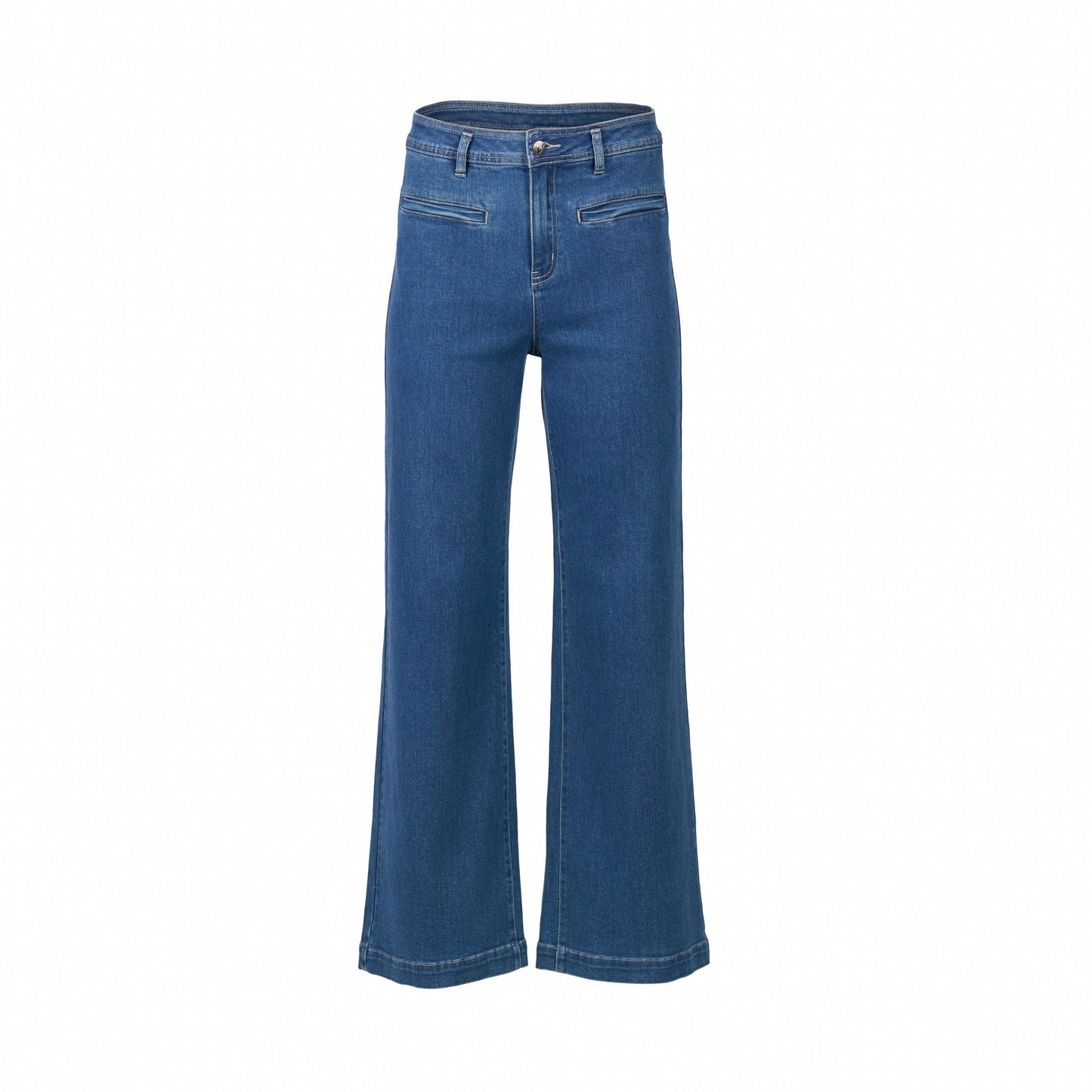 5015 Blue Wash - Wide Leg Full Length Jean - Vassalli