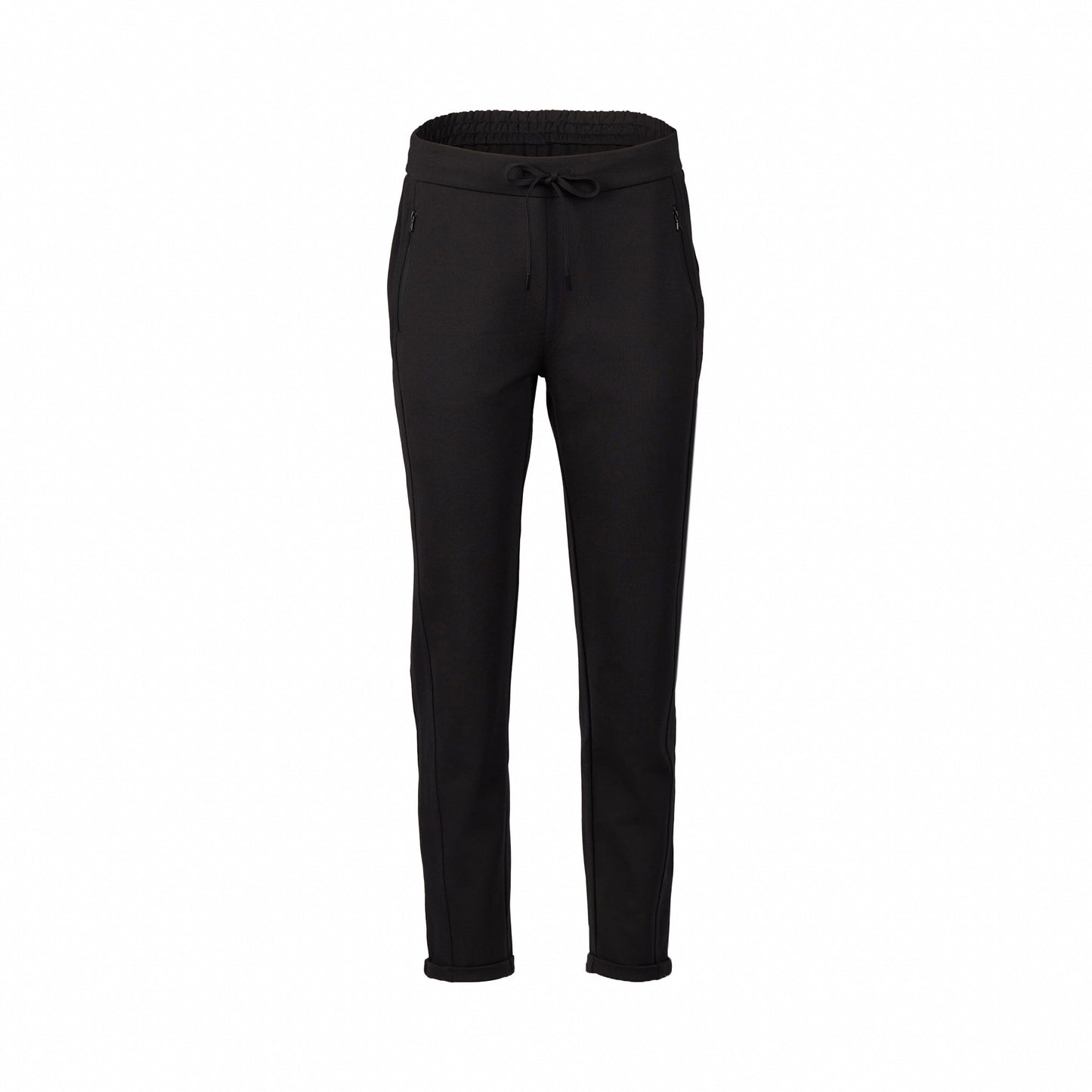 5026 Black - Relaxed Leg Ankle Grazer Pant - Vassalli