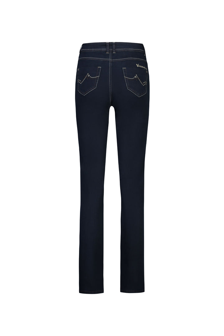 5557 Indigo Denim - Straight Leg Full Length Jean - Vassalli