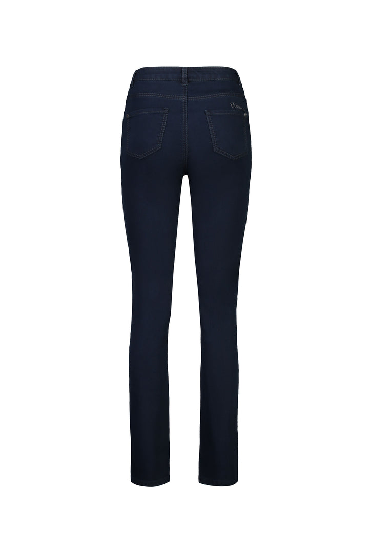 5719 Indigo Denim - Slim Leg Full Length Jean with Heavy Top Stitch - Vassalli