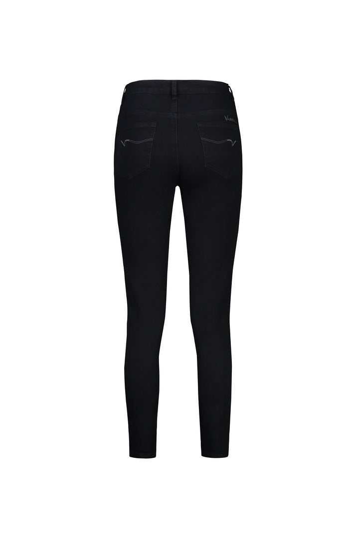 5744 Black Denim - Skinny Leg Ankle Grazer Jean - Vassalli