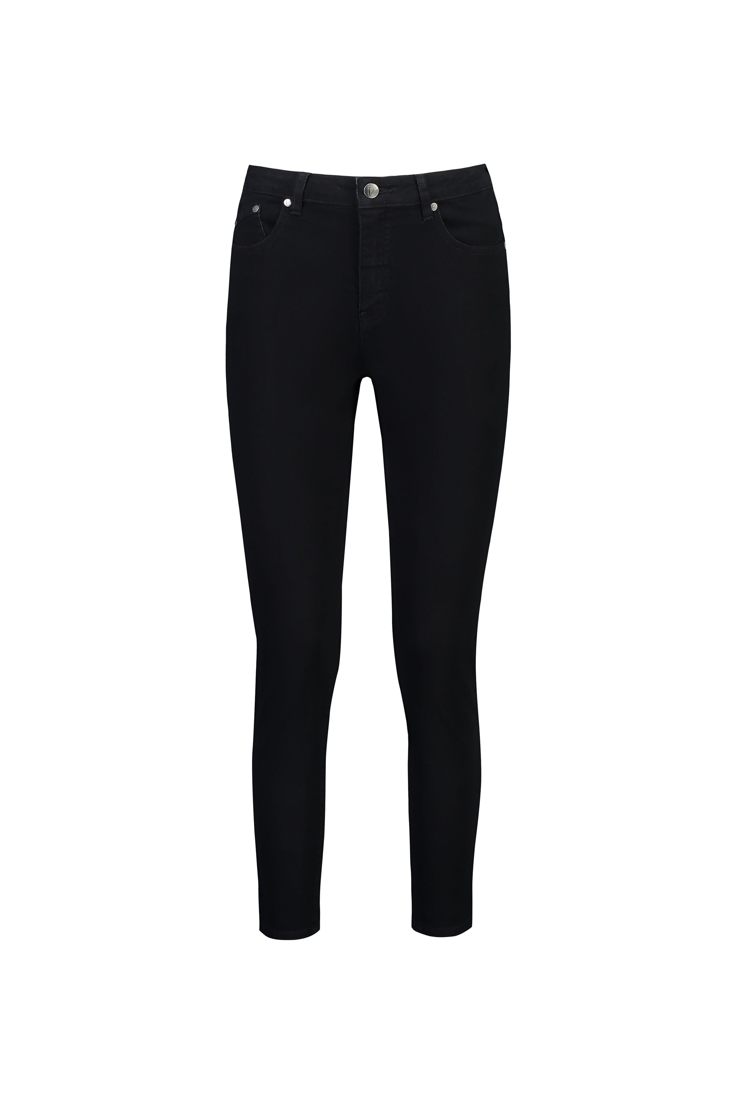 5744 Black Denim - Skinny Leg Ankle Grazer Jean - Vassalli