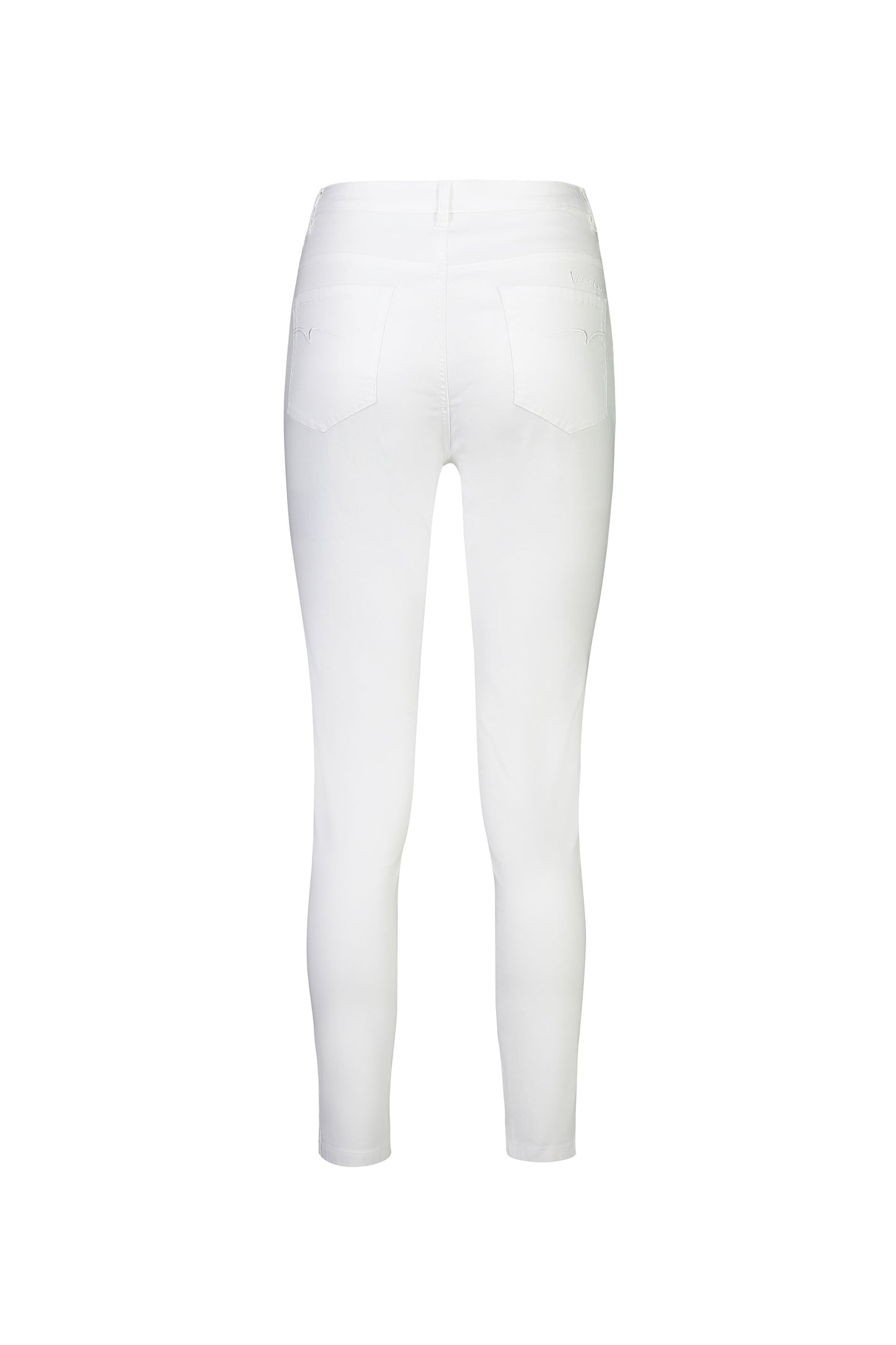 5744 White Denim - Skinny Leg Ankle Grazer Jean - Vassalli