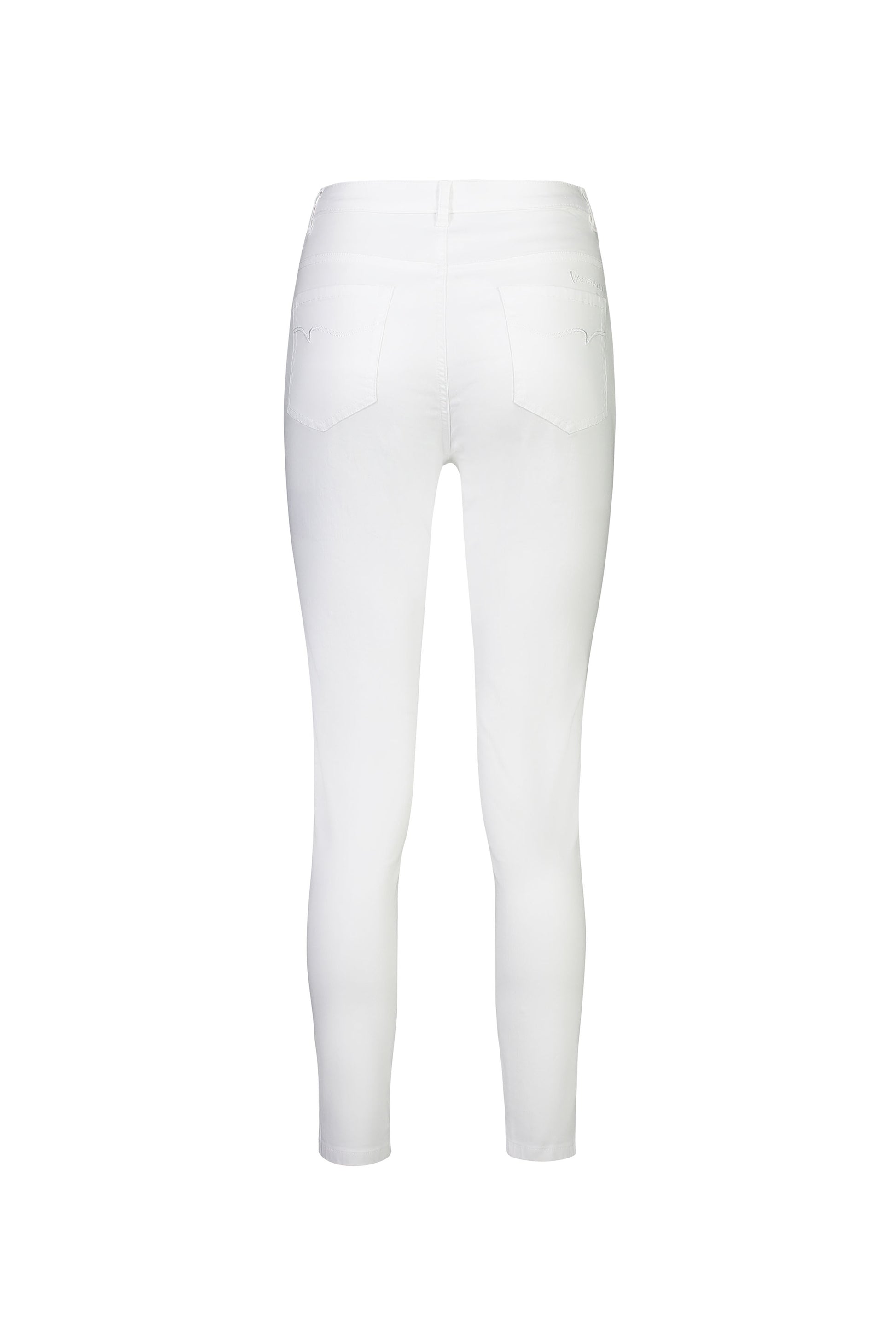 5744 White Denim - Skinny Leg Ankle Grazer Jean - Vassalli