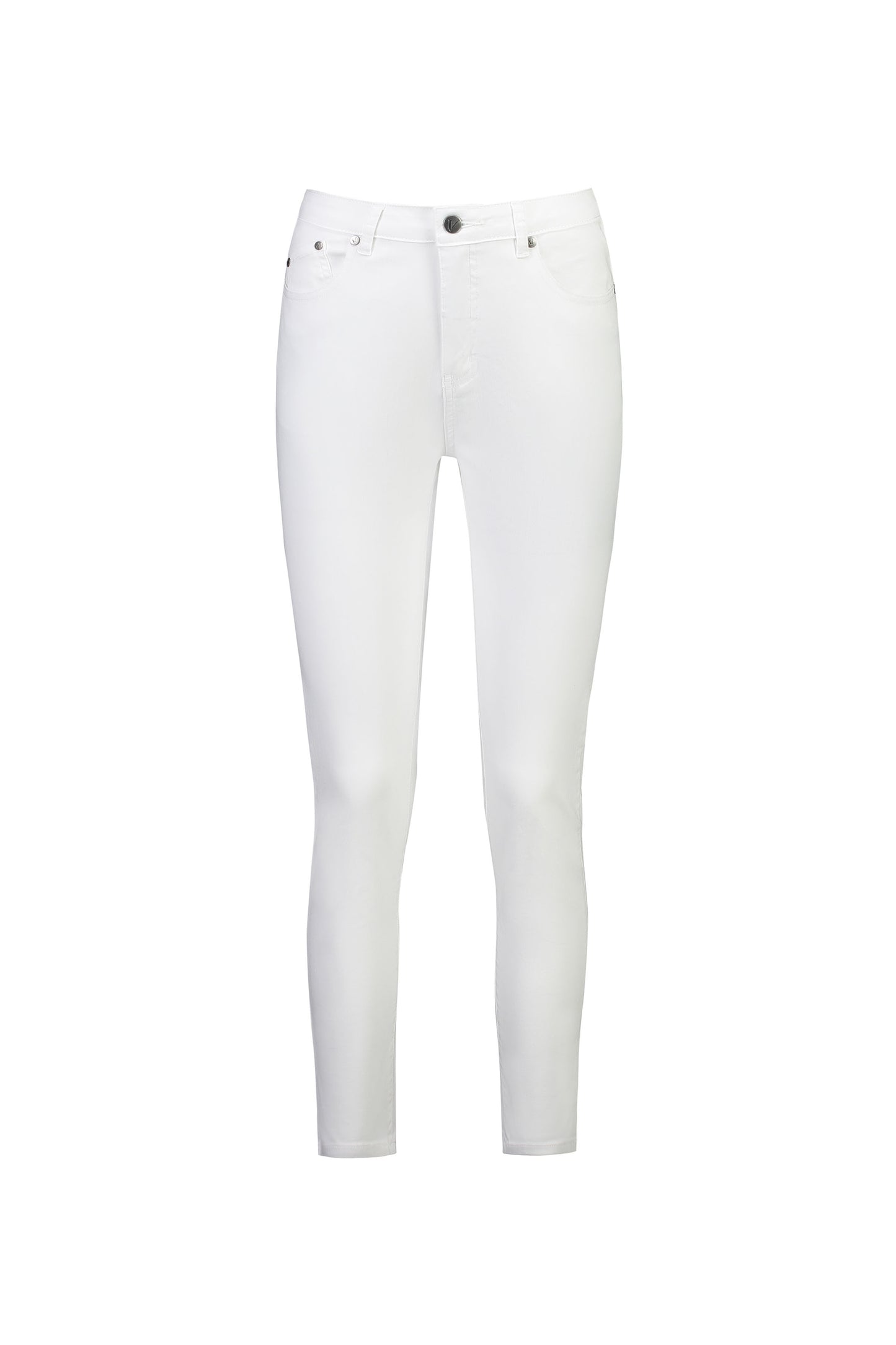 5744 White Denim - Skinny Leg Ankle Grazer Jean - Vassalli