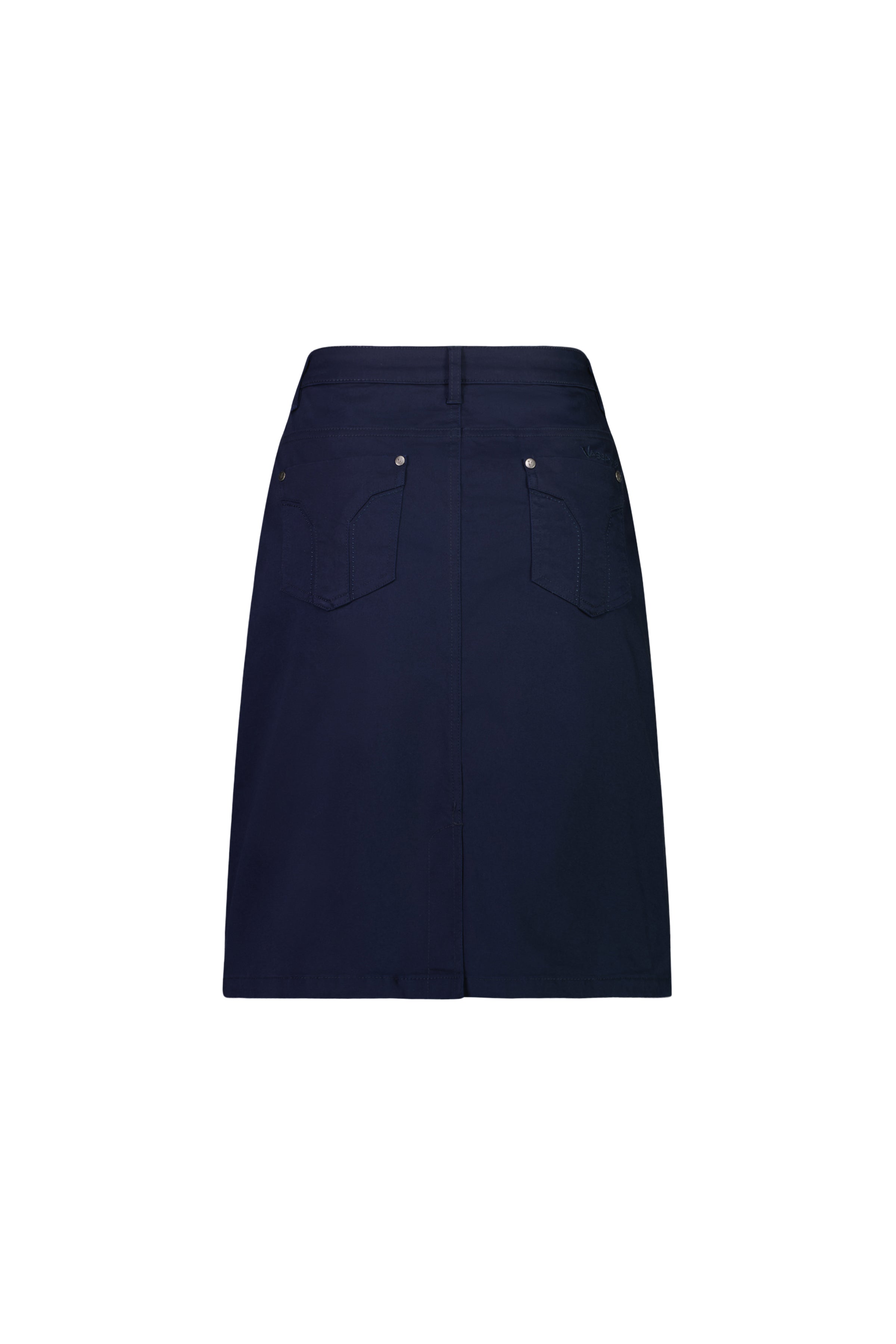 5751LW Navy - Plain Lightweight Skirt - Vassalli